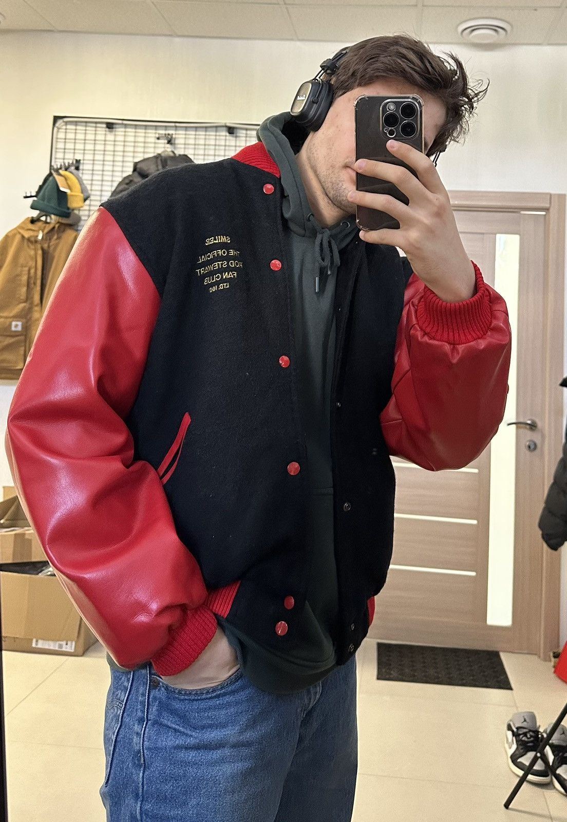 Band Tees × Vintage Super Rare Rod Stewart “Smiler” (album 1974) Varsity jacket Size US L / EU 52-54 / 3 - 3 Thumbnail