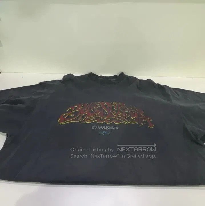 Balenciaga Balenciaga Black Graphic Print Short Sleeve T. Size US M / EU 48-50 / 2 - 4 Thumbnail