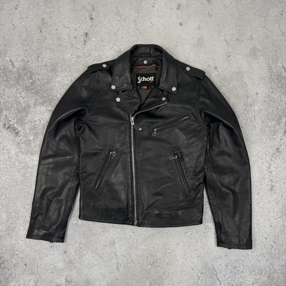 Schott Rare Schott Perfecto Johnny Hallyday Leather Biker Jacket Size US M / EU 48-50 / 2 - 2 Thumbnail
