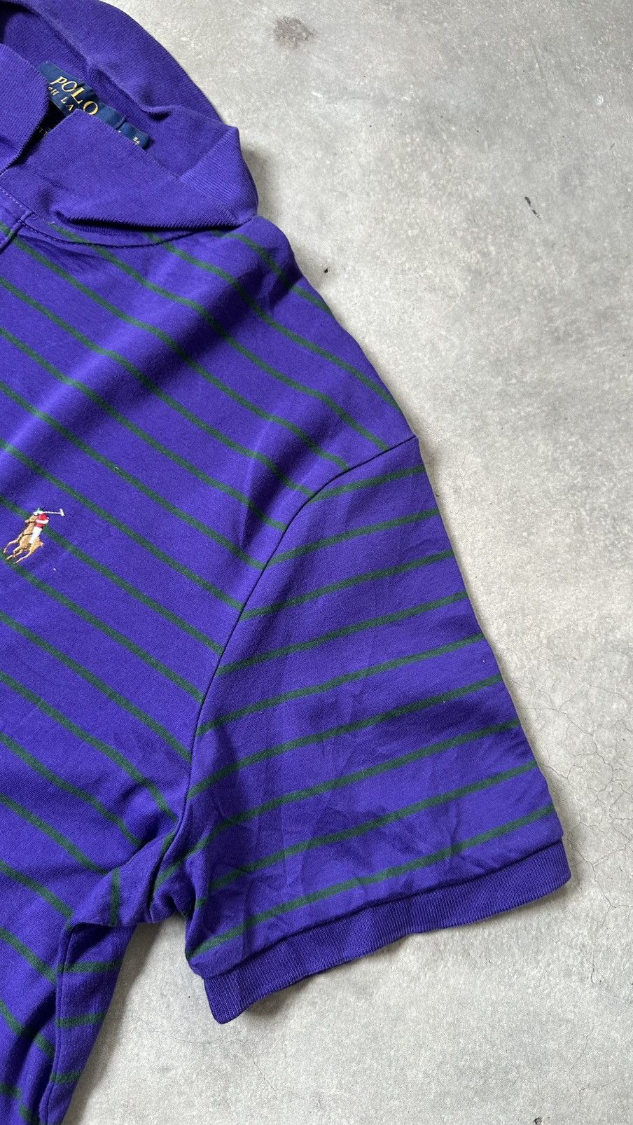 Polo Ralph Lauren POLO RALPH LAUREN PURPLE STRIPES POLO TEE Size US L / EU 52-54 / 3 - 3 Thumbnail