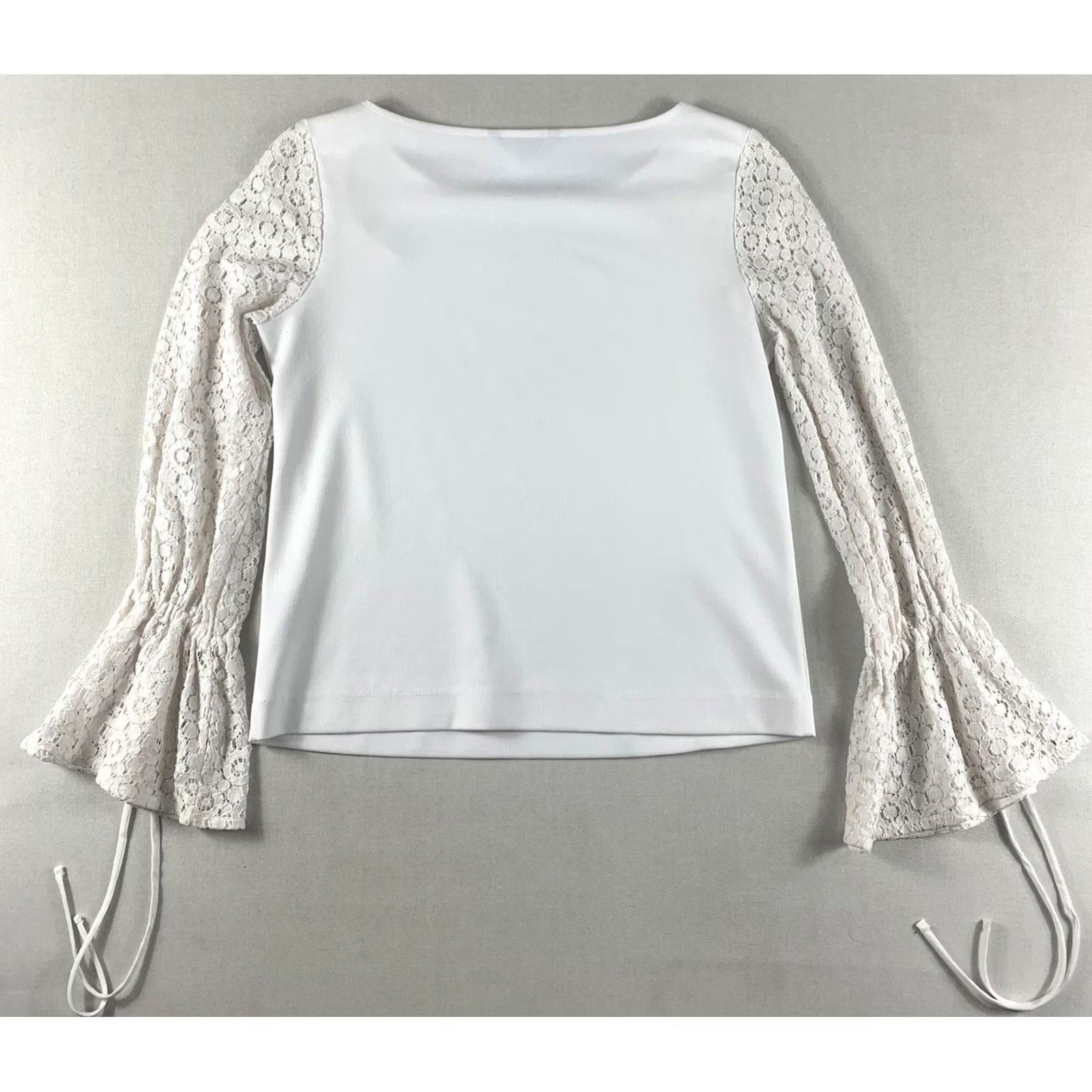 Banana Republic Banana Republic White Lace Long Sleeve Blouse XS Women Size XS / US 0-2 / IT 36-38 - 2 Thumbnail