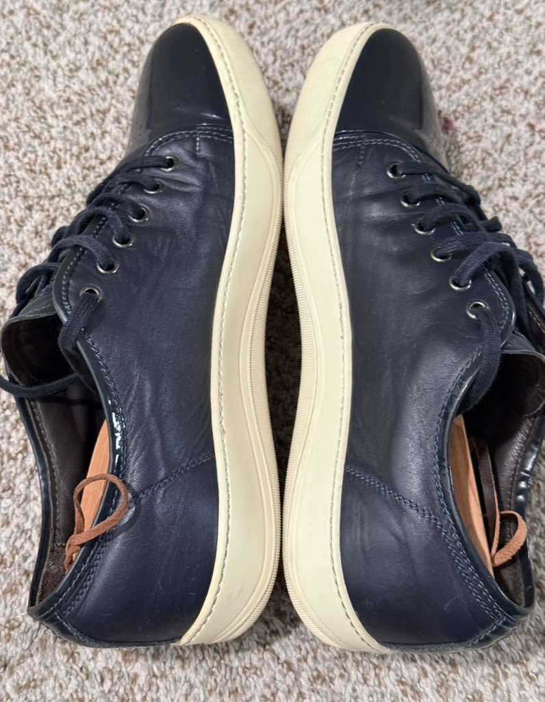 Santoni ✨ SANTONI MEN'S SNEAKERS BLUE ITALIAN CRAFTED SIZE 12✨ Size US 12 / EU 45 - 4 Thumbnail