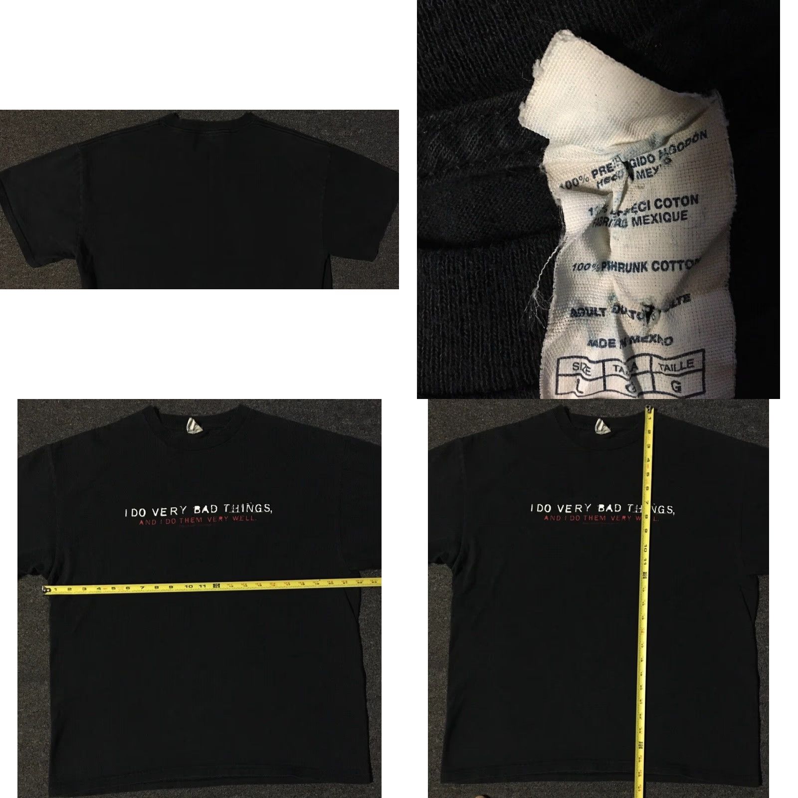 Vintage VINTAGE I Do Very Bad Things Faded Shirt S Joke Funny Saying Emo Goth Grunge 90s Y2K Shirt Mens Black Size US S / EU 44-46 / 1 - 8 Thumbnail