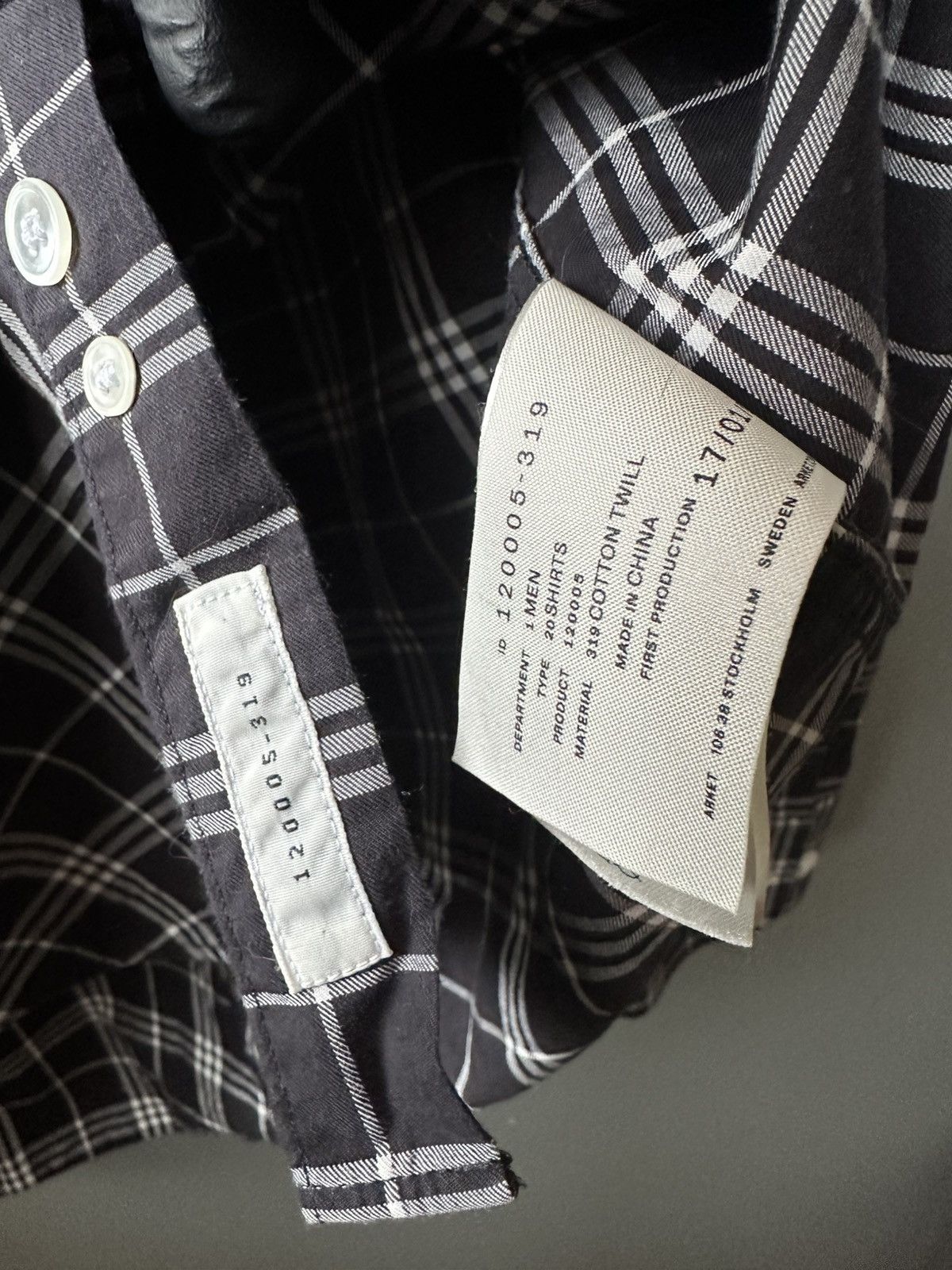 Arket Arket Black White Check Cotton Shirt Size 46 Size US M / EU 48-50 / 2 - 5 Thumbnail
