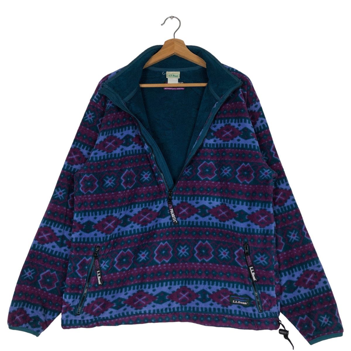 L.L. Bean 🔥Vtg Fleece Jacket Anorak L.L.Bean Native Aztec Navajo Size US M / EU 48-50 / 2 - 9 Thumbnail
