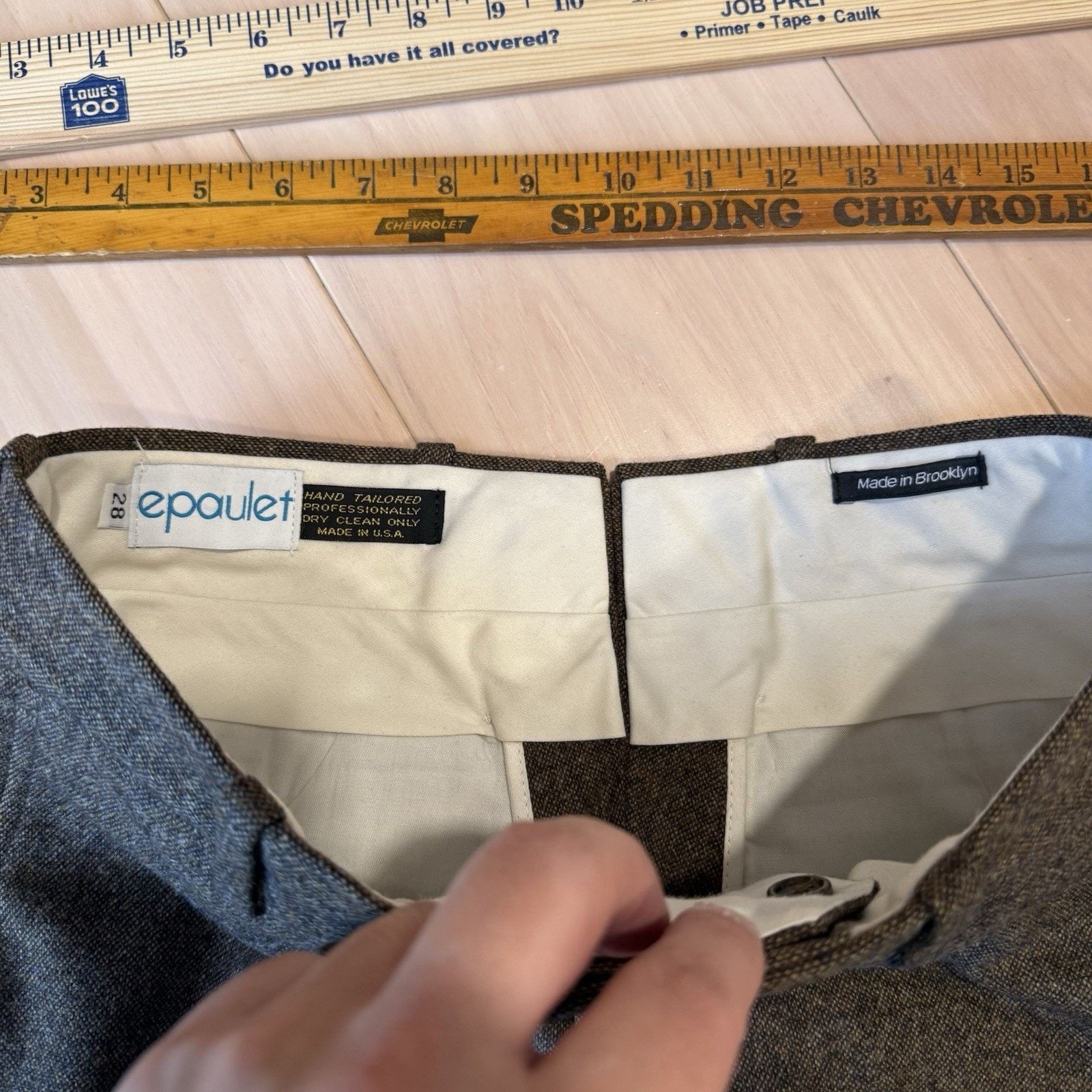 Epaulet Epaulet Wool Pants 27 Brown Made in USA Brooklyn NYC Size US 27 - 5 Thumbnail