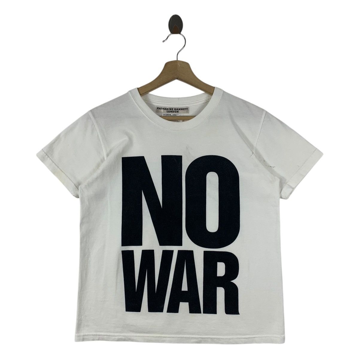 Designer × Katharine Hamnett London KATHARINE HAMNETT cut & sewn no war spellout tee Size S / US 4 / IT 40 - 1 Thumbnail