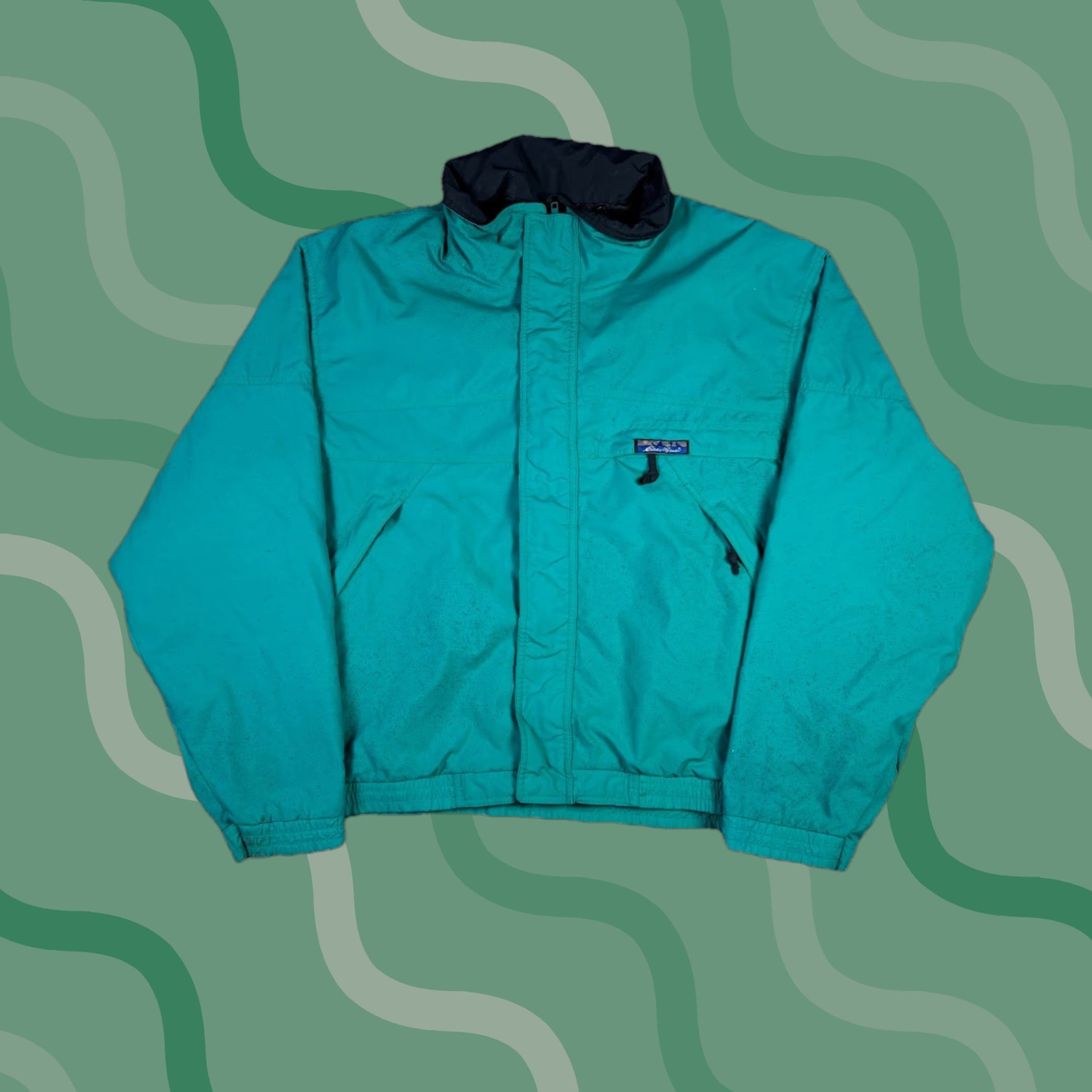 Eddie Bauer VINTAGE Eddie Bauer Jacket Windbreaker Full Zip XL Blue USA Windbreaker Mens 80s Nylon Softshell Skiing Travel Size US XL / EU 56 / 4 - 1 Thumbnail