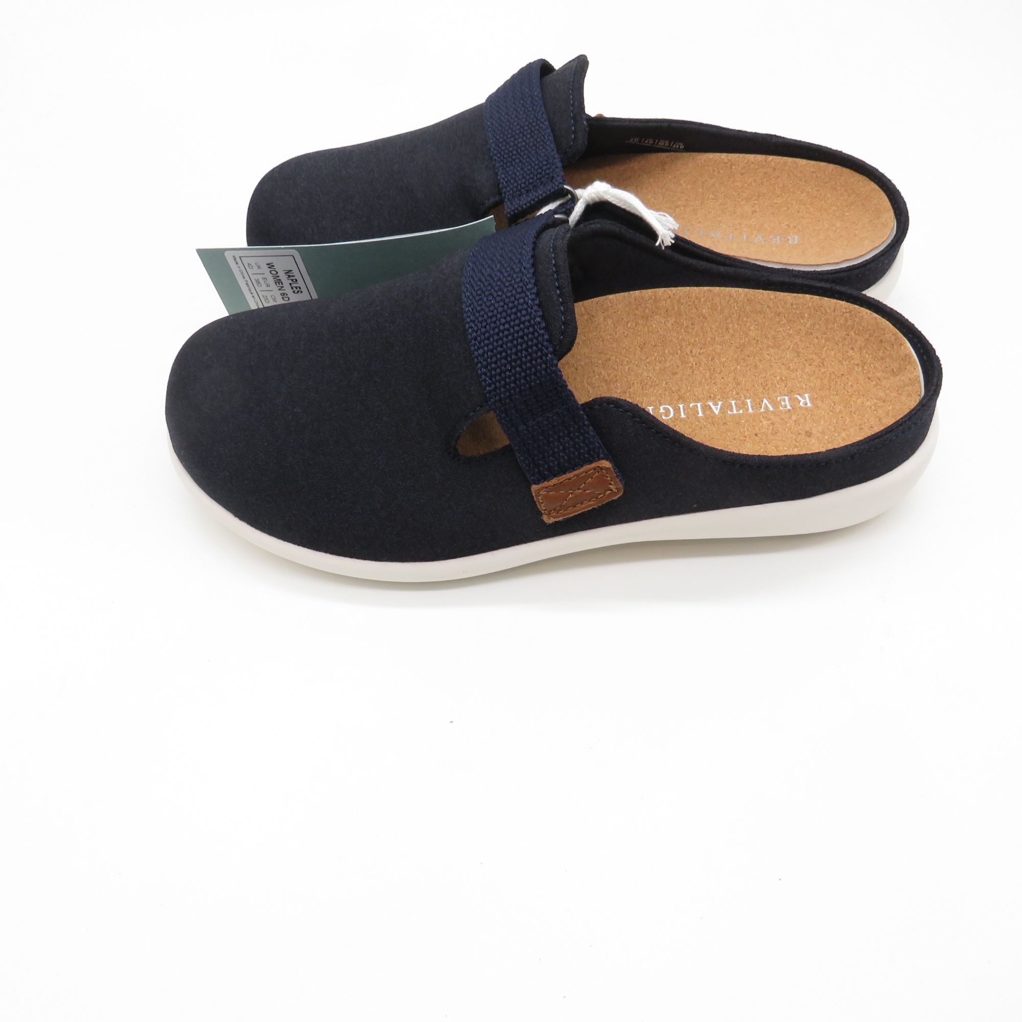 Other Revitalign Women's Navy Orthotic Clogs Adjustable Strap Cork Size US 6 / IT 36 - 5 Thumbnail