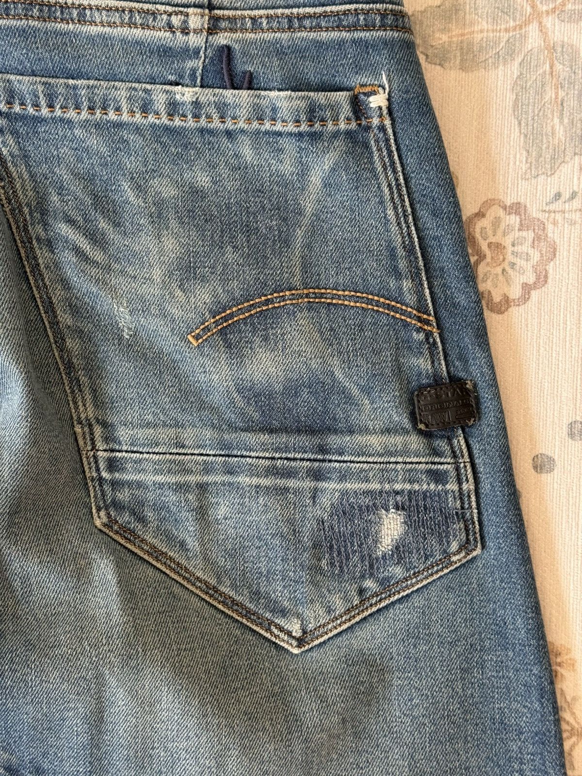 G-Star G-Star Raw Restored Denim Designer Jeans Distressed Details Size US 31 - 13 Thumbnail