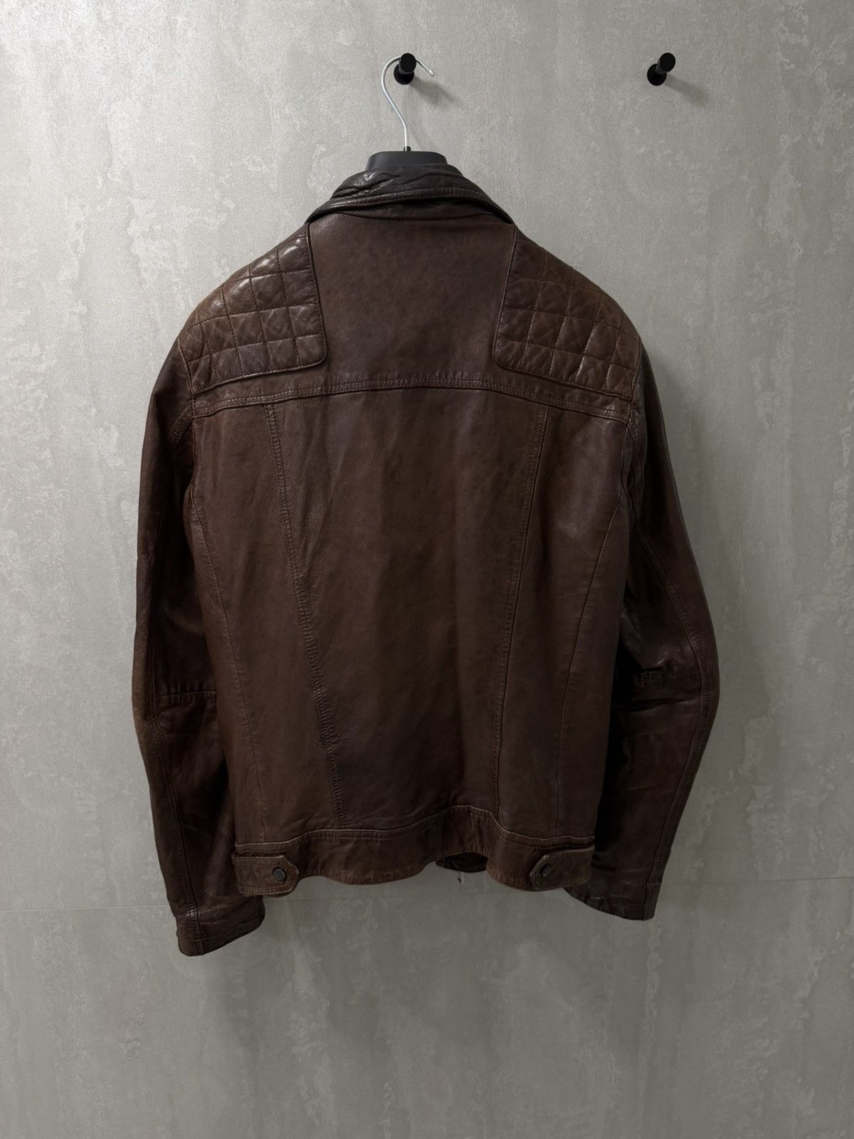 Allsaints AllSaints distressed Conroy Leather Biker Jacket, Oxblood Size US M / EU 48-50 / 2 - 5 Thumbnail