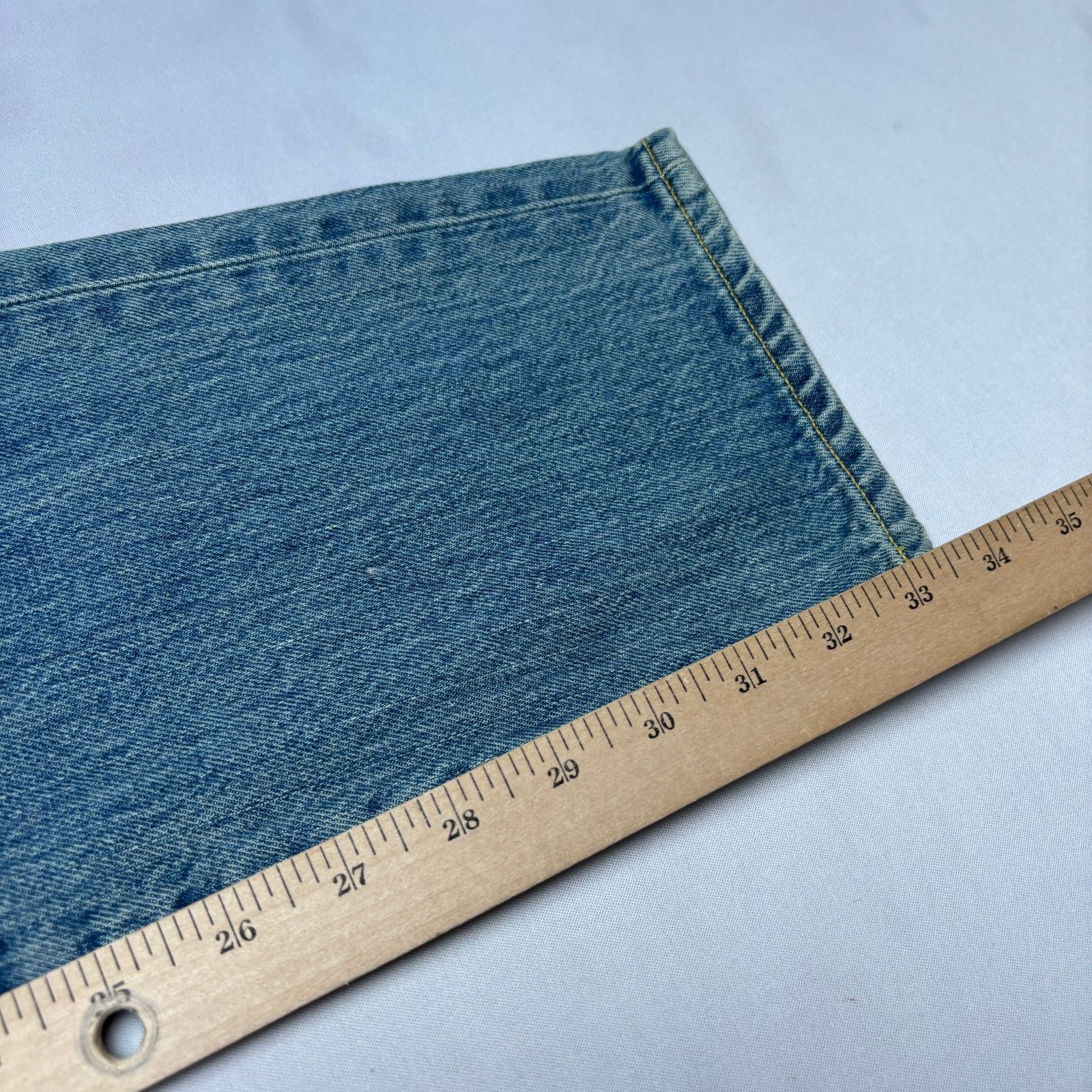 Sid Mashburn $185 Sid Mashburn Light Wash Denim 35x34 Slim Straight Jeans Size US 35 - 9 Thumbnail