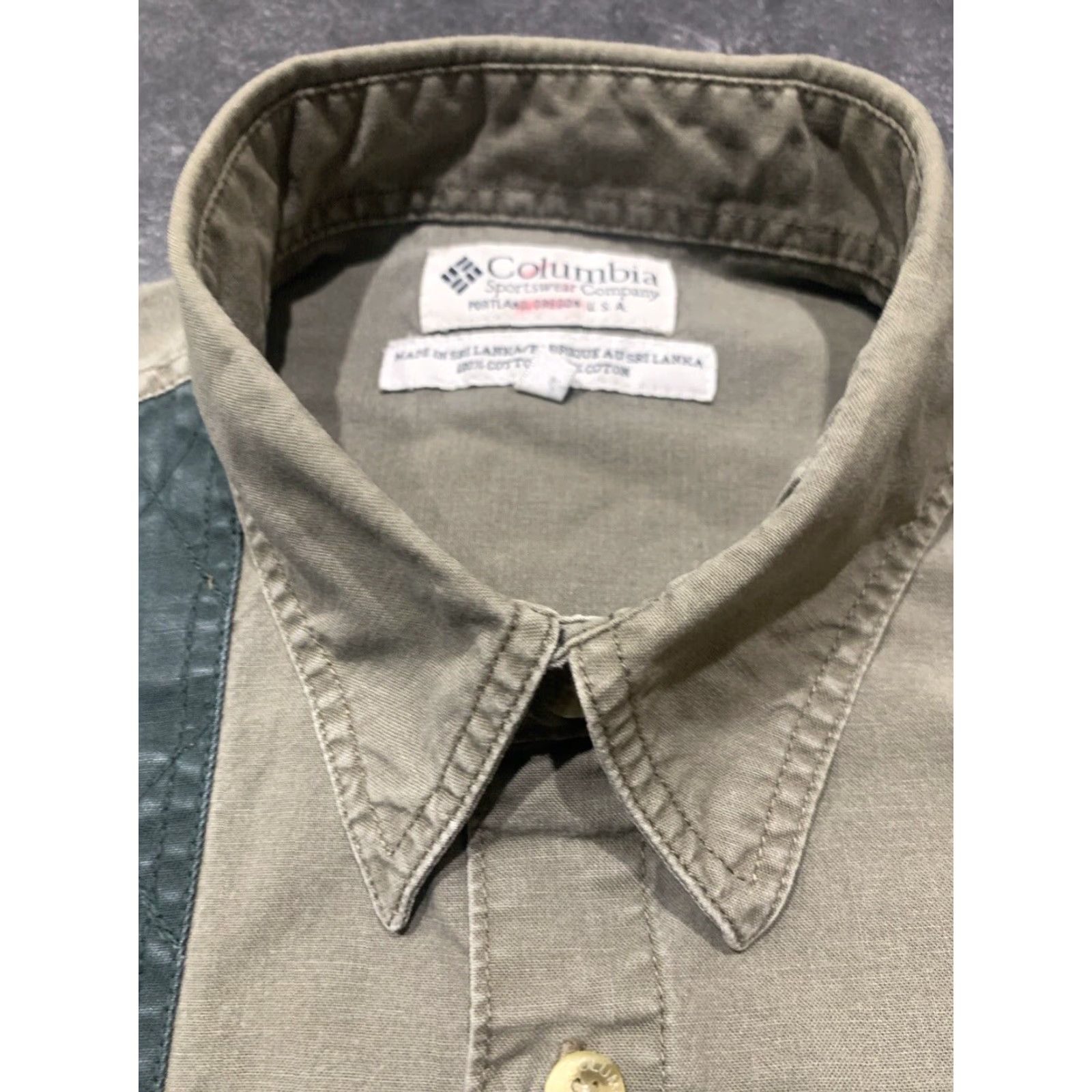 Vintage Columbia Men's Button-Up Shirt Large Brown Cotton Long Sleeve Hunting Shooting Outdoors Casual Size US L / EU 52-54 / 3 - 6 Thumbnail