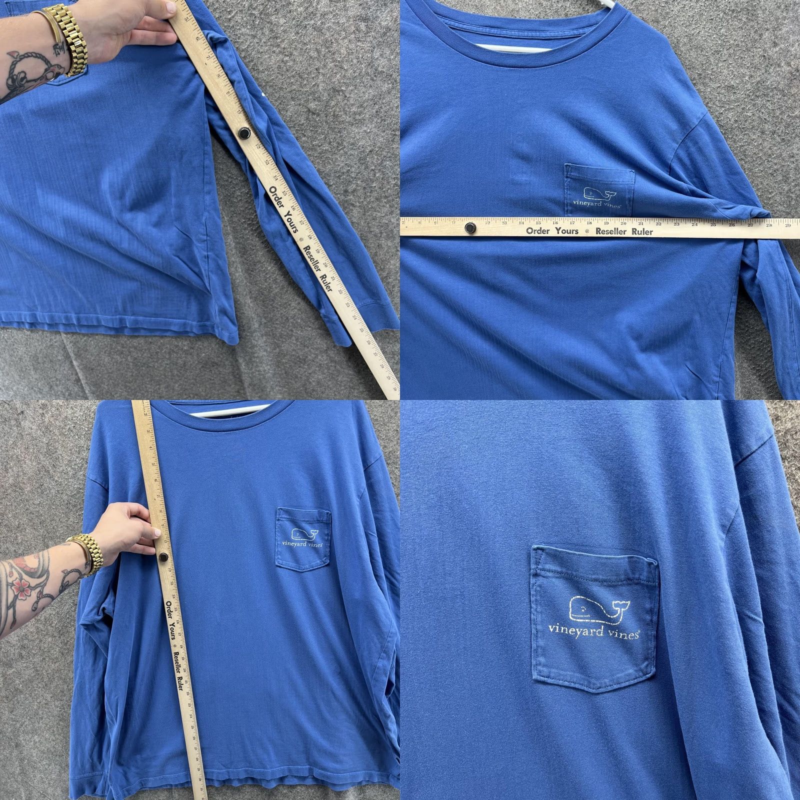 Vineyard Vines Vineyard Vines Shirt Mens 2XL Blue Long Sleeve Pocket Whale Graphic Logo Size US XXL / EU 58 / 5 - 8 Thumbnail