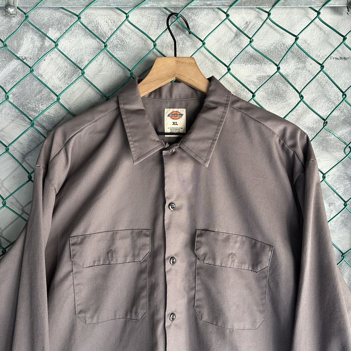 Dickies Dickies Button Up Shirt Mens XL Gray Workwear Mechanic Size US XL / EU 56 / 4 - 4 Thumbnail