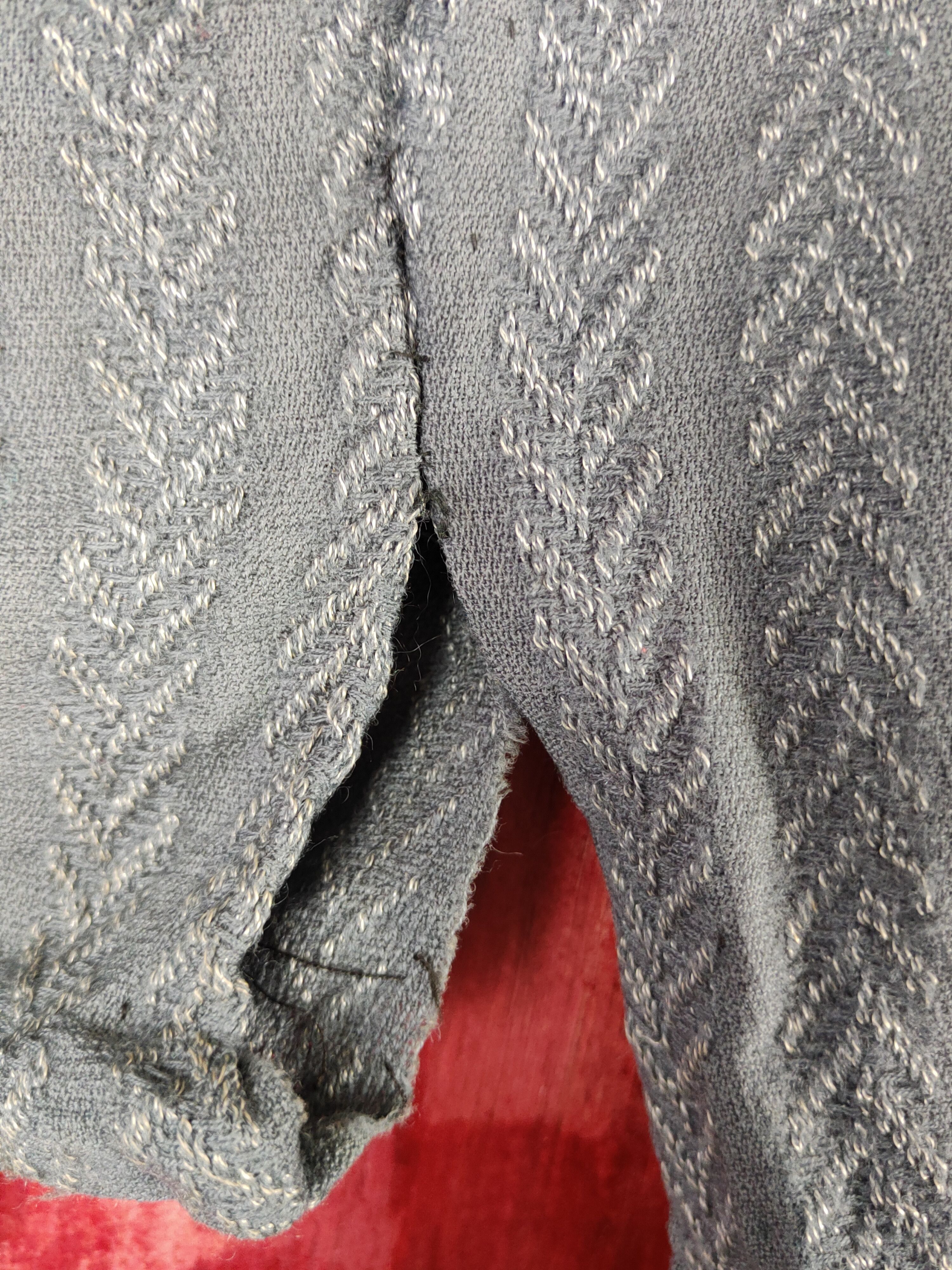 Komono Special Chiyotex vintage japan Dark Gray Kimono #S1364 Size US L / EU 52-54 / 3 - 4 Thumbnail