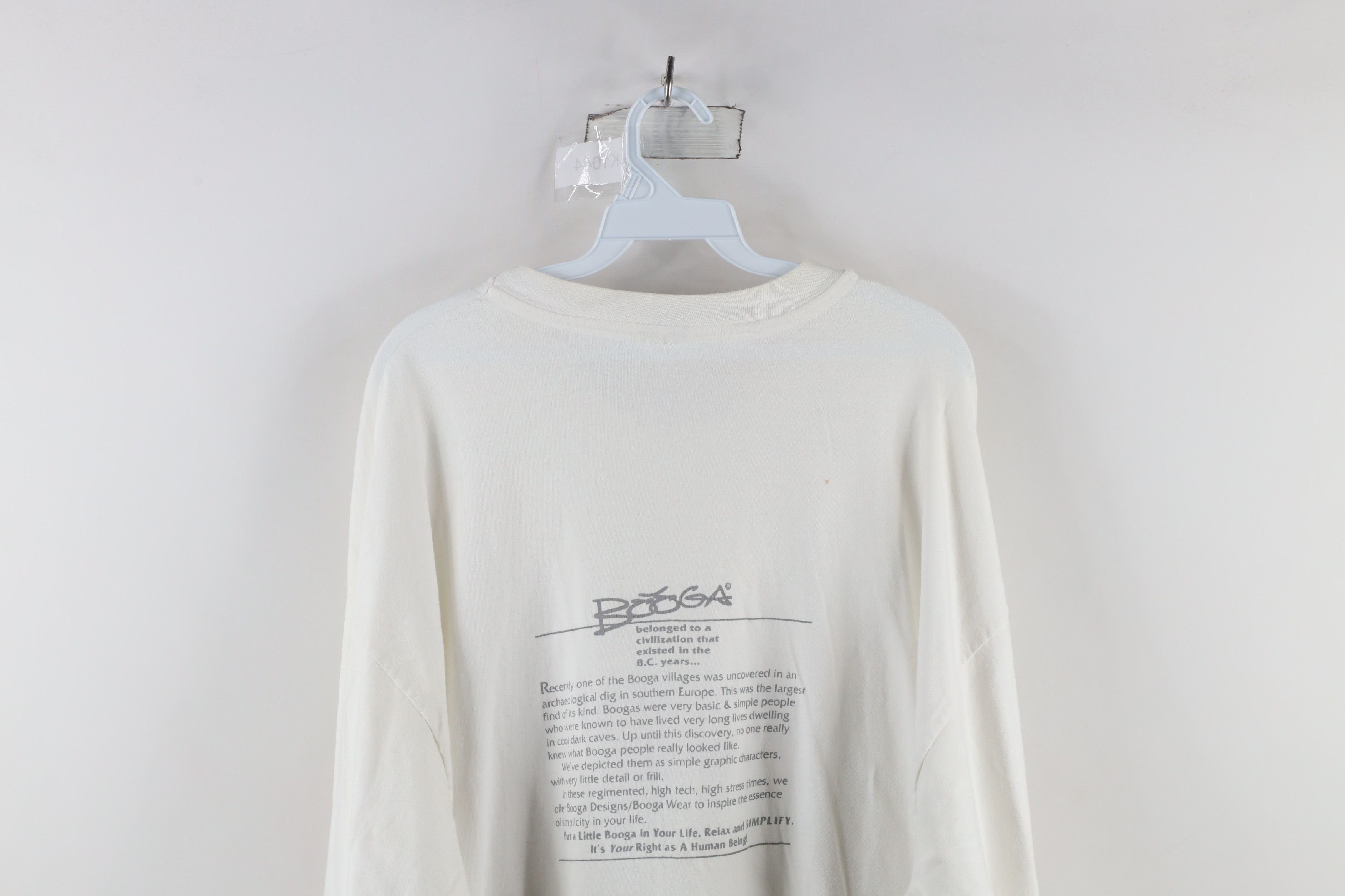 Hanes × Vintage Vintage 90s Island Ohio Booga Wear Long Sleeve T-Shirt White Size US XXL / EU 58 / 5 - 14 Thumbnail