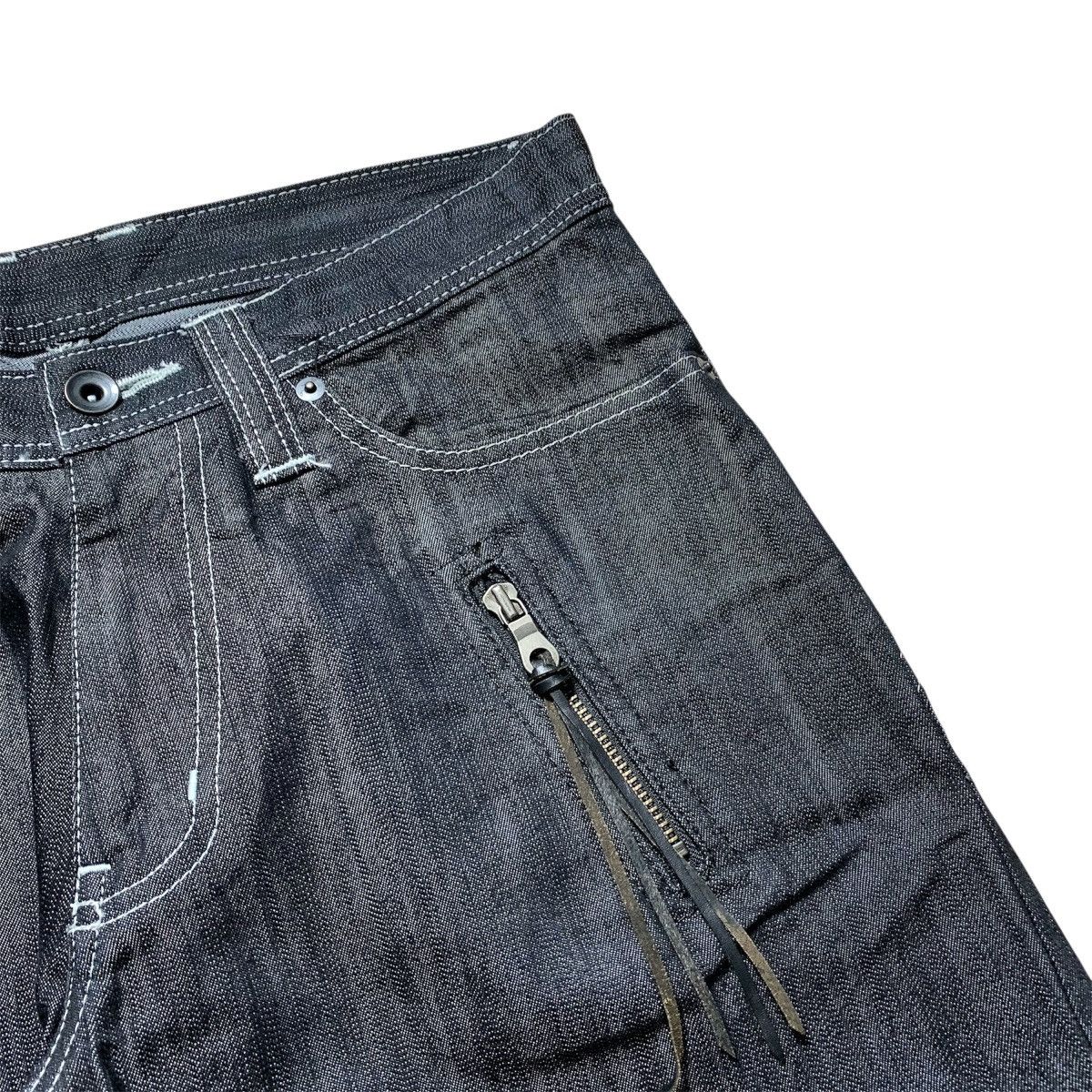 Japanese Brand Tete Homme Issey Miyake Zipper On Front Denim Pants Size US 30 / EU 46 - 4 Thumbnail