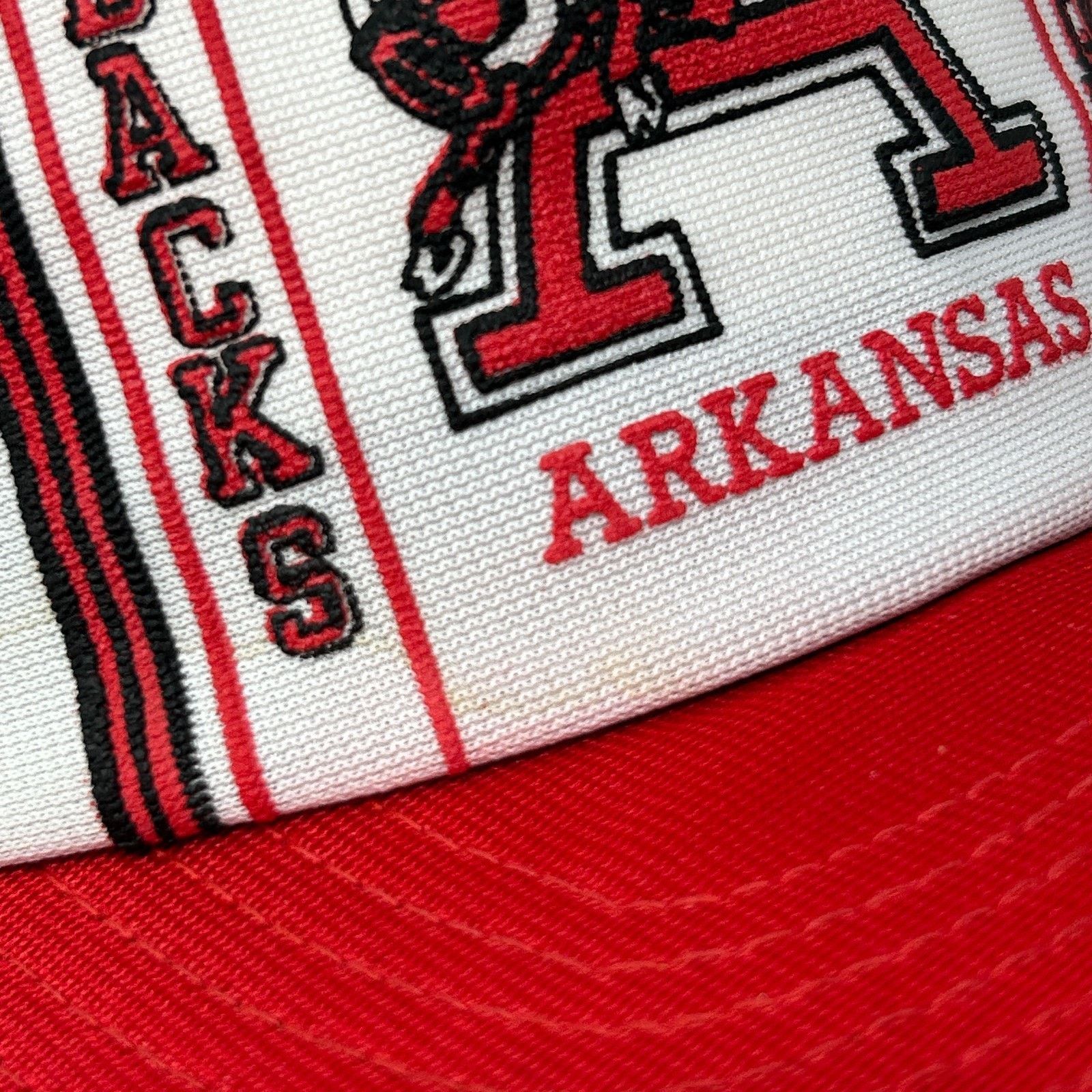 Vintage Vintage 80s Arkansas Razorbacks Trucker Hat Baseball Cap Red Size ONE SIZE - 7 Thumbnail