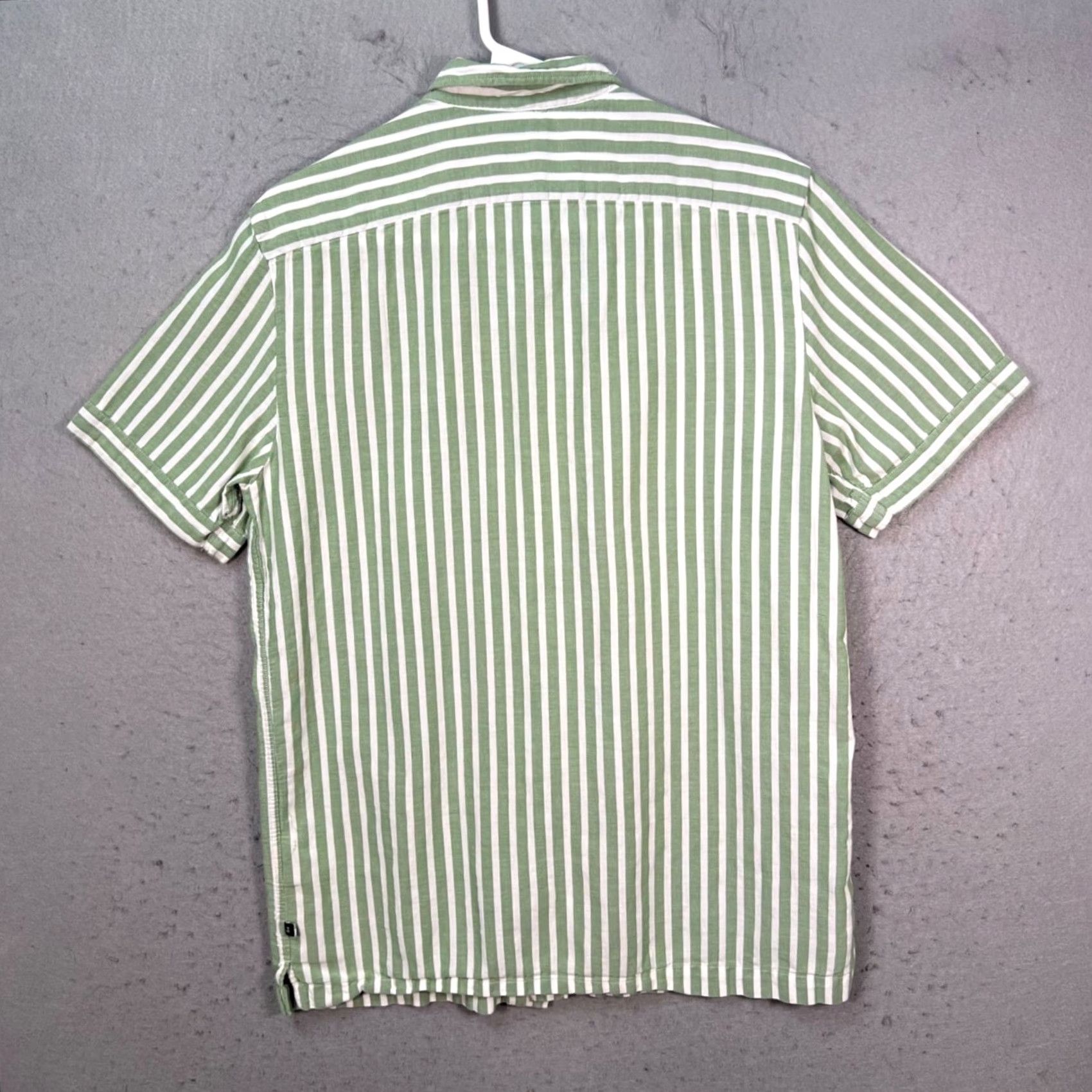 Scotch & Soda Scotch & Soda Shirt Mens Medium Green & White Striped Short Sleeve Button-Up Shirt Size US M / EU 48-50 / 2 - 2 Thumbnail