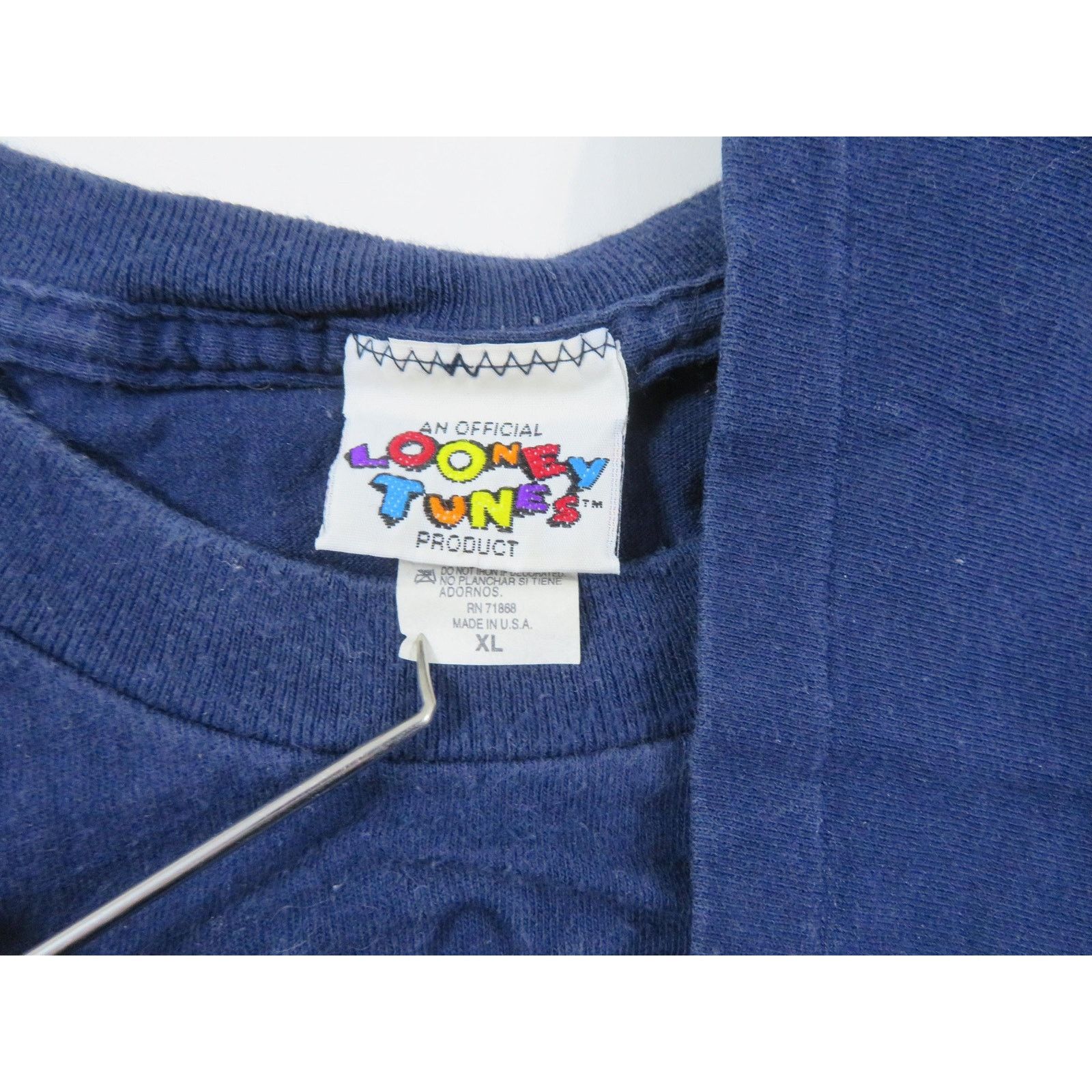 Other TAZ Embossed T-Shirt Navy Blue Looney Tunes Sz XL 1990s Size US XL / EU 56 / 4 - 3 Thumbnail