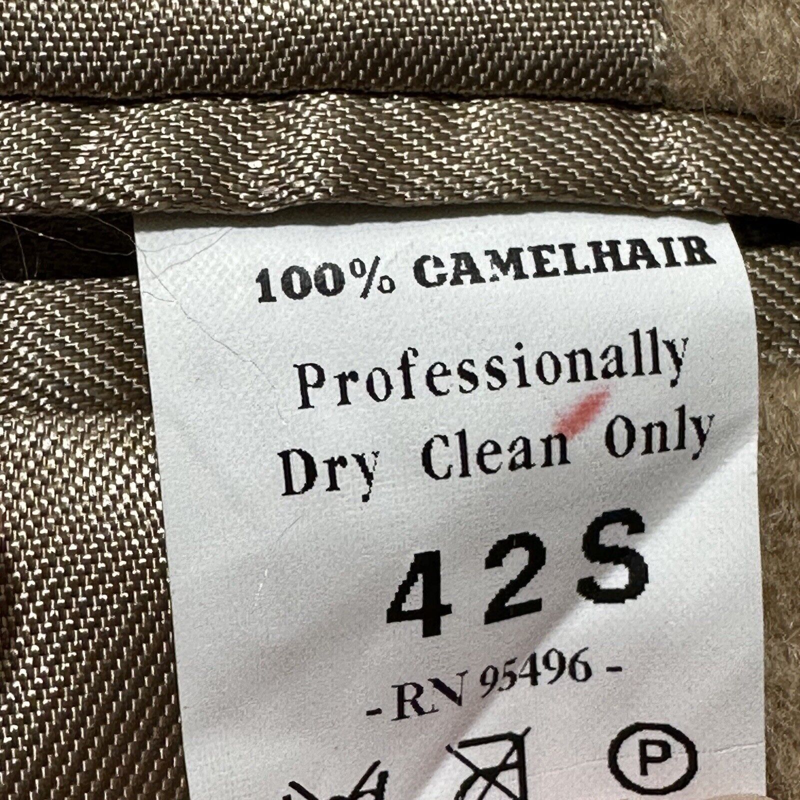 Other Christopher Hayes 42S 100% Camelhair Suit Jacket Beige Coat Size 42S - 10 Thumbnail
