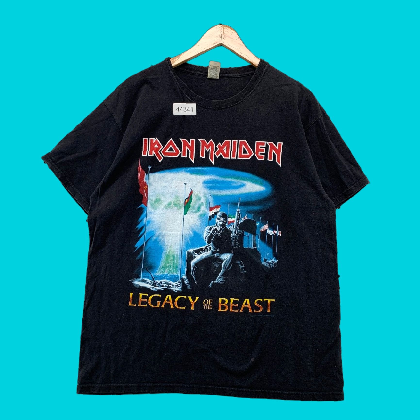 Fruit Of The Loom Iron Maiden Legacy Beast T Shirt Mens XL Black 2019 North America Tour Band Tee Size US XL / EU 56 / 4 - 1 Thumbnail