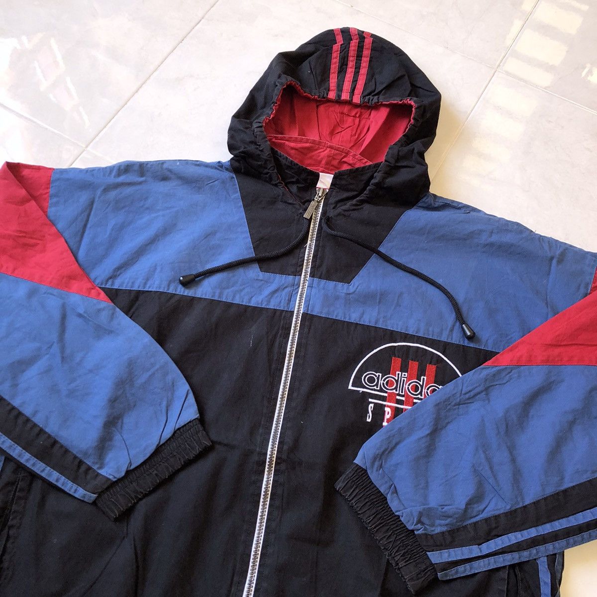Adidas ADIDAS Sport Embroidery Logo Multicolor Hooded Jacket Size US S / EU 44-46 / 1 - 5 Thumbnail
