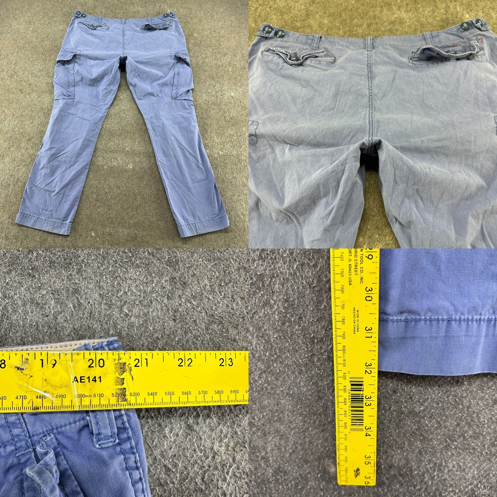 Polo Ralph Lauren Polo Ralph Lauren Pants Men 40x32 Blue Cargo Modern Fit Military Ripstop Utility Pants Straight Pockets Cargo Army Outdoor 40 in Waist Blue Size US L / EU 52-54 / 3 - 10 Thumbnail