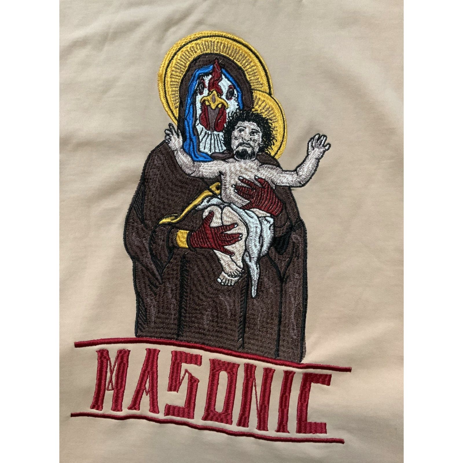 Vintage VINTAGE Masonic Rooster Heavyweight Terry Fleece Embroidered Pullover Hoodie Sz. M Mens Hoodie Pullover Embroidered Heavyweight Fleece Masonic Rooster Size US M / EU 48-50 / 2 - 4 Thumbnail