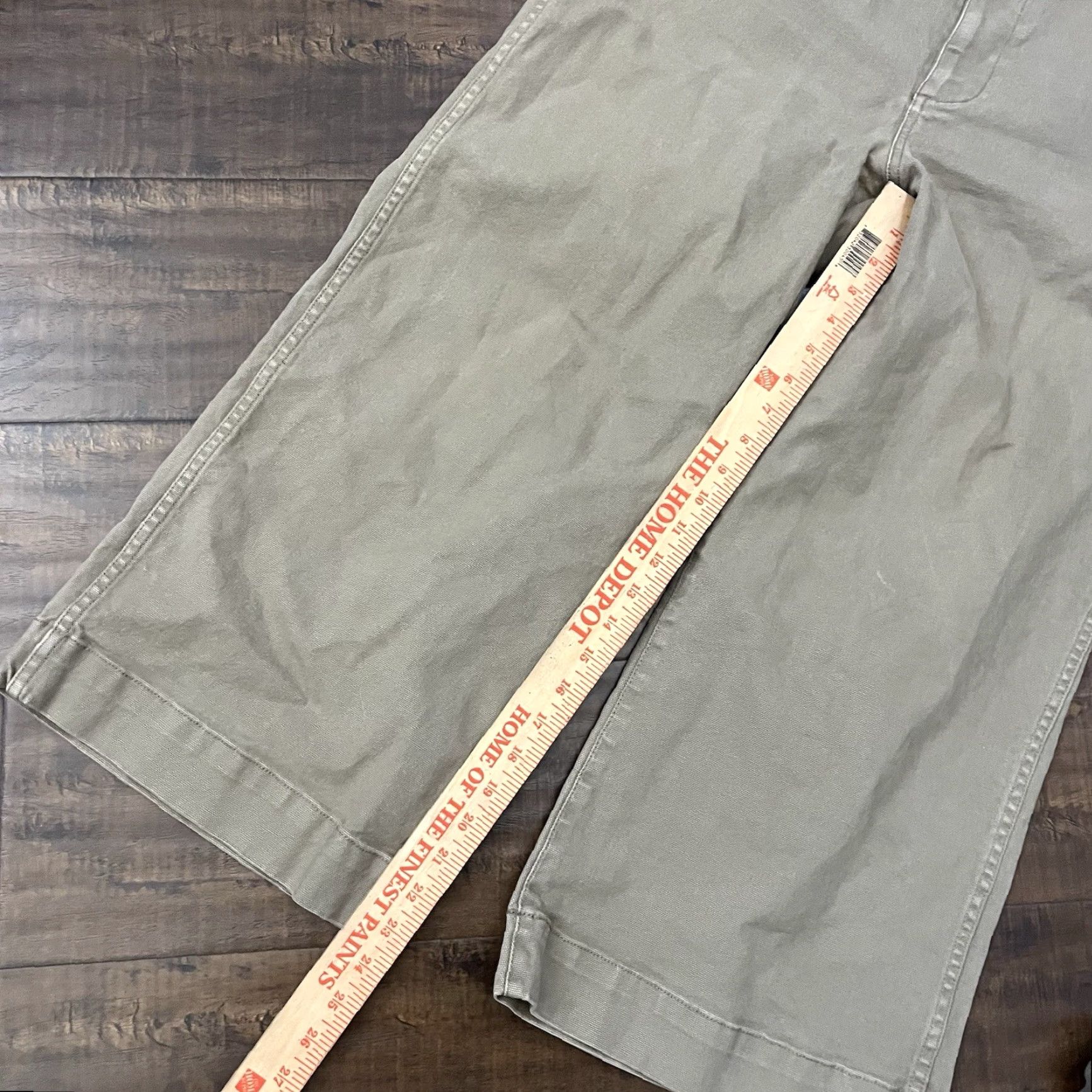 Madewell Madewell Jeans Canvas 31 High Rise Wide Leg Cropped Beige 90s Bohemian School Preppy City Rock Womens Size 24" / US 00 / IT 34 - 6 Thumbnail