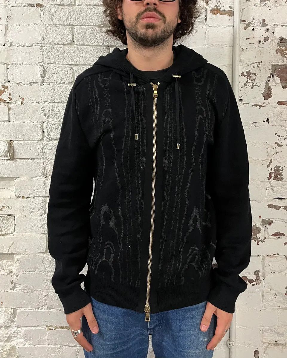 Balmain SS2017 Balmain Metallic Zip-Up Black Marble Effect Hoodie Size US L / EU 52-54 / 3 - 2 Thumbnail