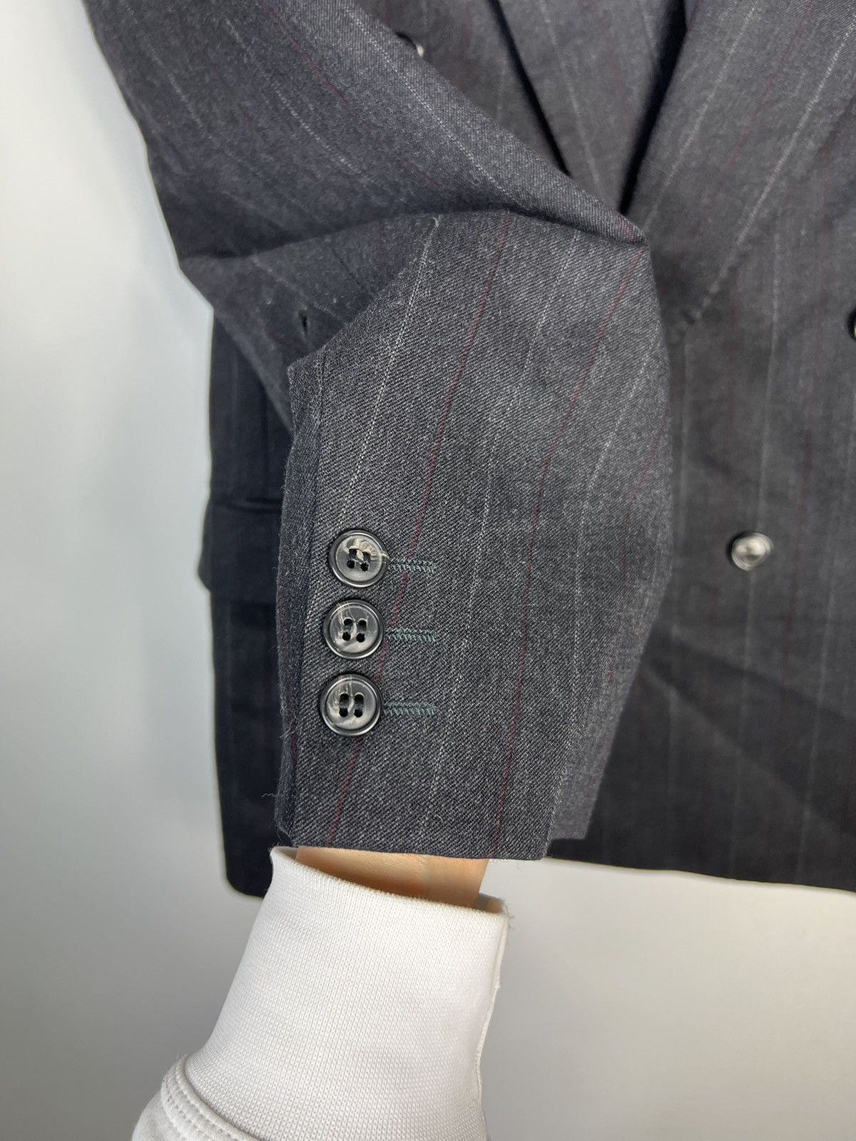 Yves Saint Laurent Yves Saint Laurent Striped Double-Breasted Jacket, wool Size US L / EU 52-54 / 3 - 6 Thumbnail