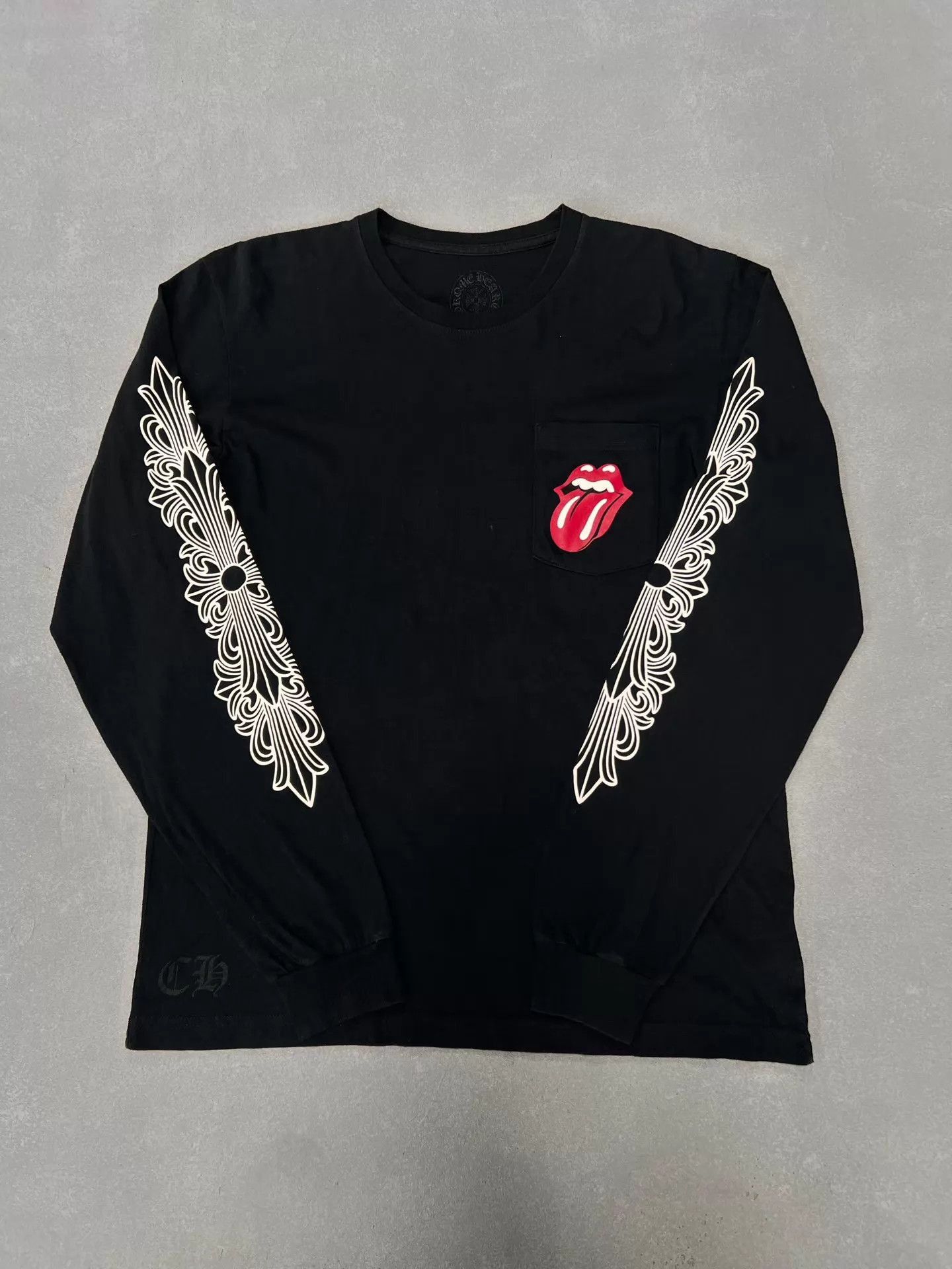 Chrome Hearts Black Long Sleeve Shirt with Tongue & Wing Graphics Size US L / EU 52-54 / 3 - 1 Thumbnail