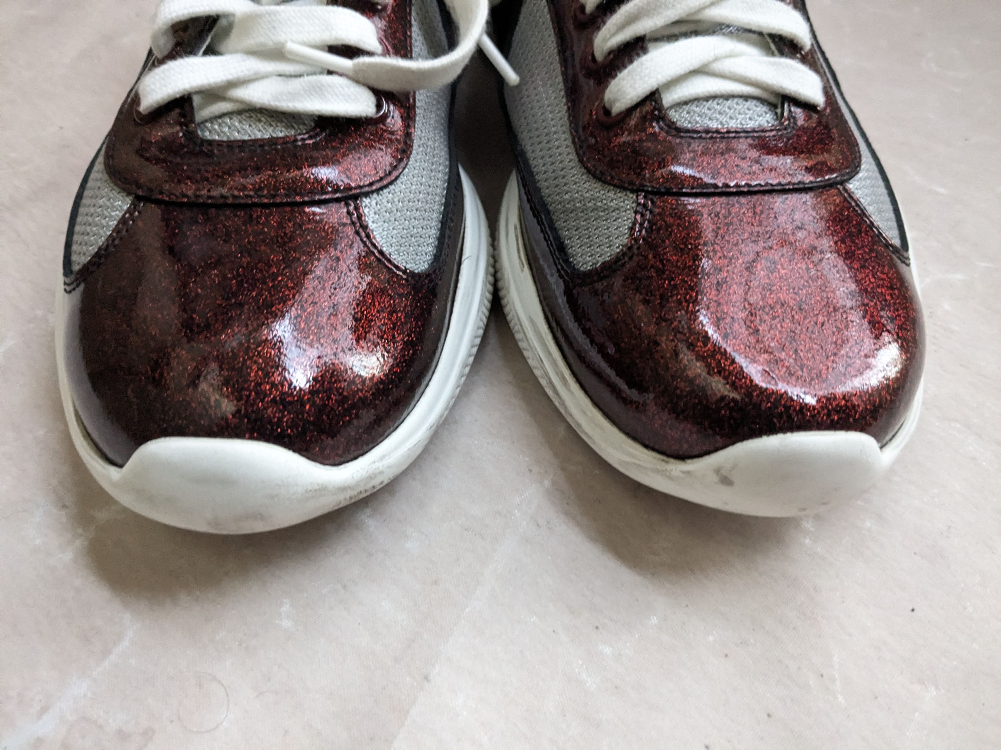 Prada Prada America's Cup Sneakers 11.5 Glitter Red Size US 11.5 / EU 44-45 - 3 Thumbnail