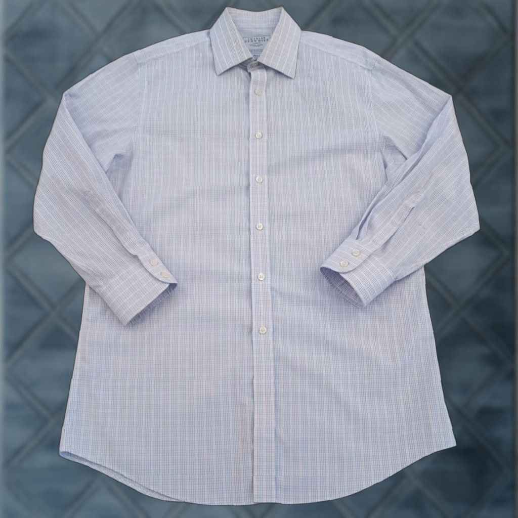 Charles Tyrwhitt Charles Tyrwhitt Shirt Mens Size 16 Slim Pink Plaid Long Sleeve Button Up Size US L / EU 52-54 / 3 - 1 Thumbnail