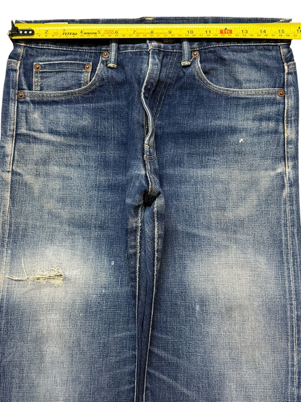 *A VONTADE Vintage 90s A Vontade Sanforized Selvedge Blue Faded Wash Size US 30 / EU 46 - 11 Thumbnail