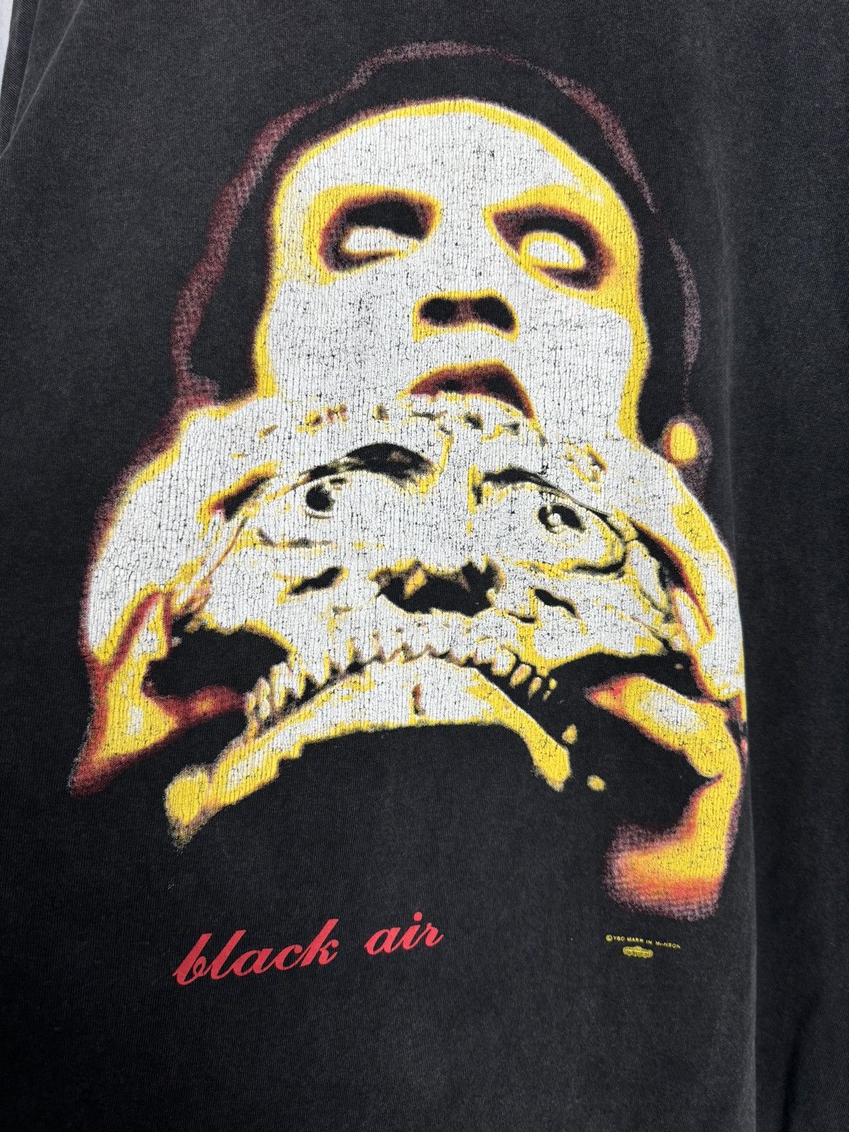Hysteric Glamour × If Six Was Nine × Japanese Brand Black Air Marilyn Manson Distressed Black Faded Tees Size US XL / EU 56 / 4 - 4 Thumbnail