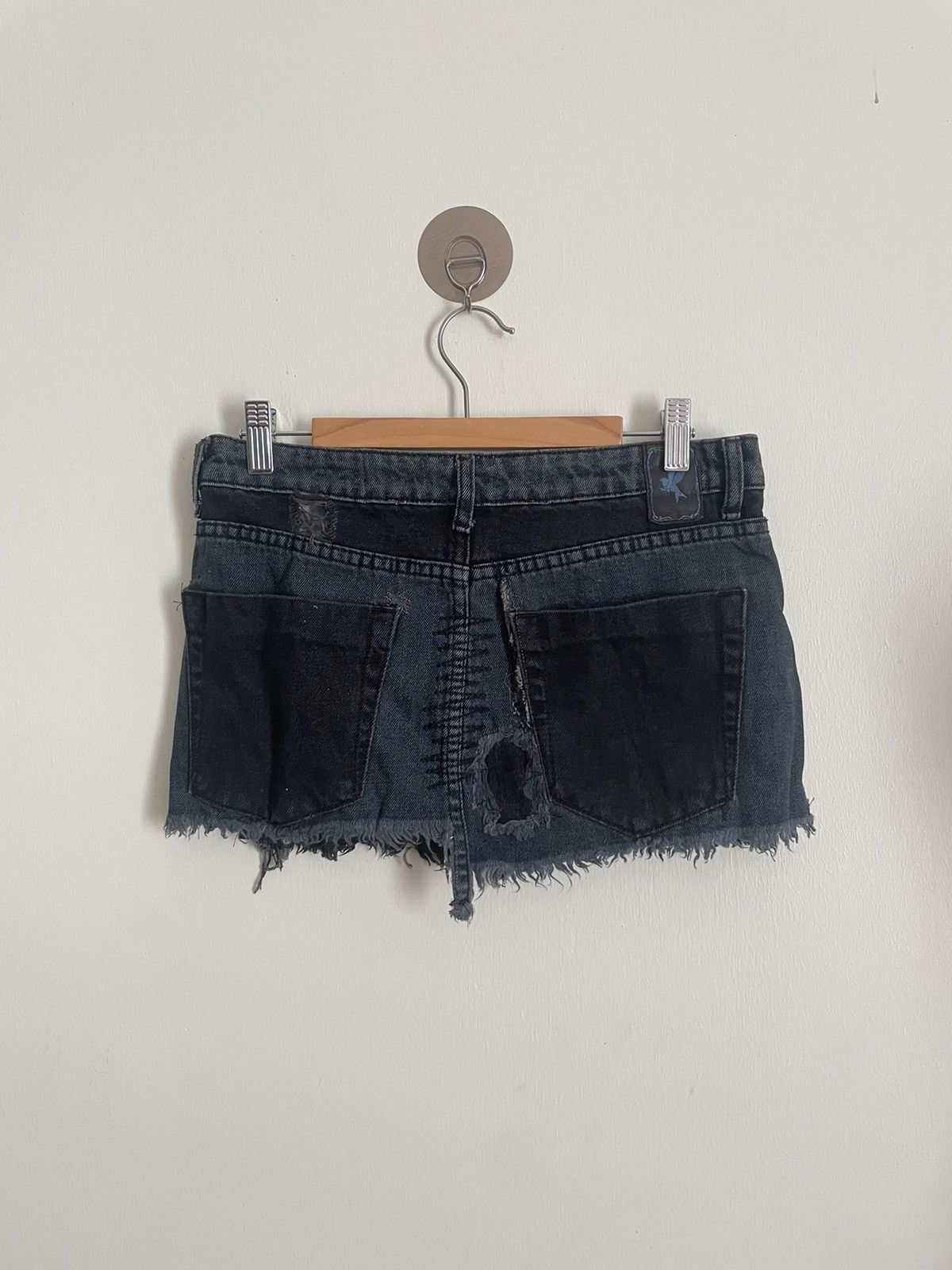 Japanese Brand One Teaspoon Distressed Mini Skirt Size 30" / US 8 / IT 44 - 2 Thumbnail