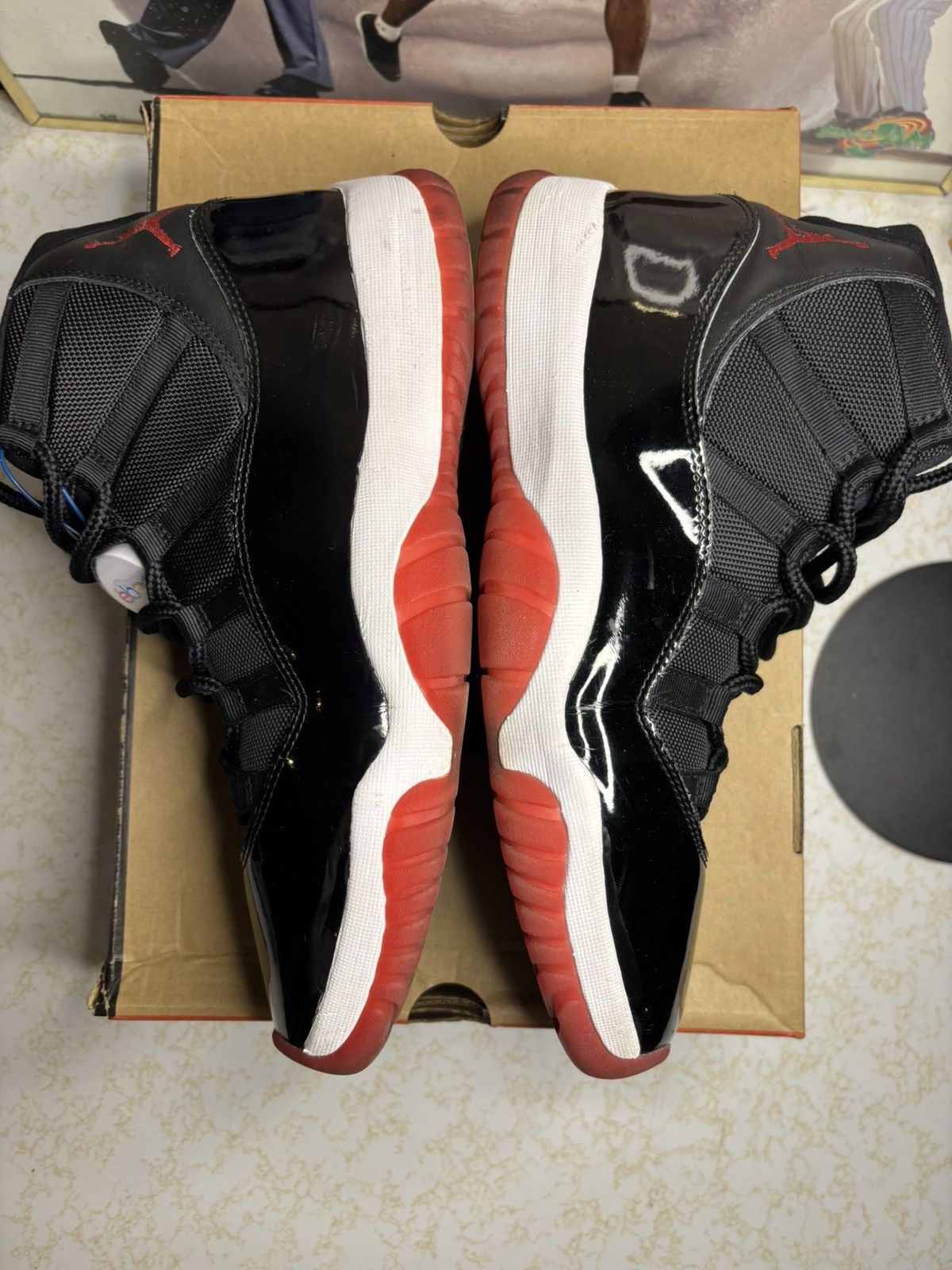 Jordan Brand Air Jordan 11 Retro Bred Size US 12 / EU 45 - 4 Thumbnail