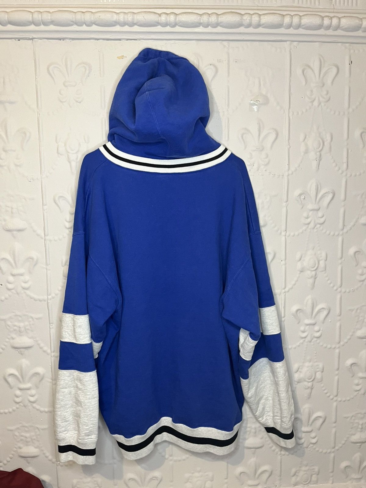 Supreme Blue/Yellow College Varsity Style Layered Pullover Hoodie Size US L / EU 52-54 / 3 - 3 Thumbnail