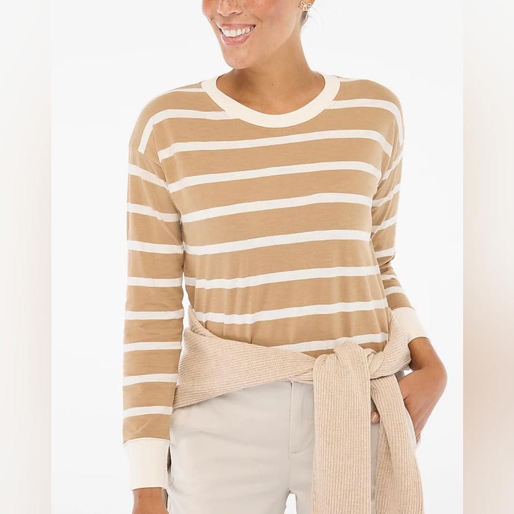 J.Crew J Crew Striped Tee Size L / US 10 / IT 46 - 1 Thumbnail