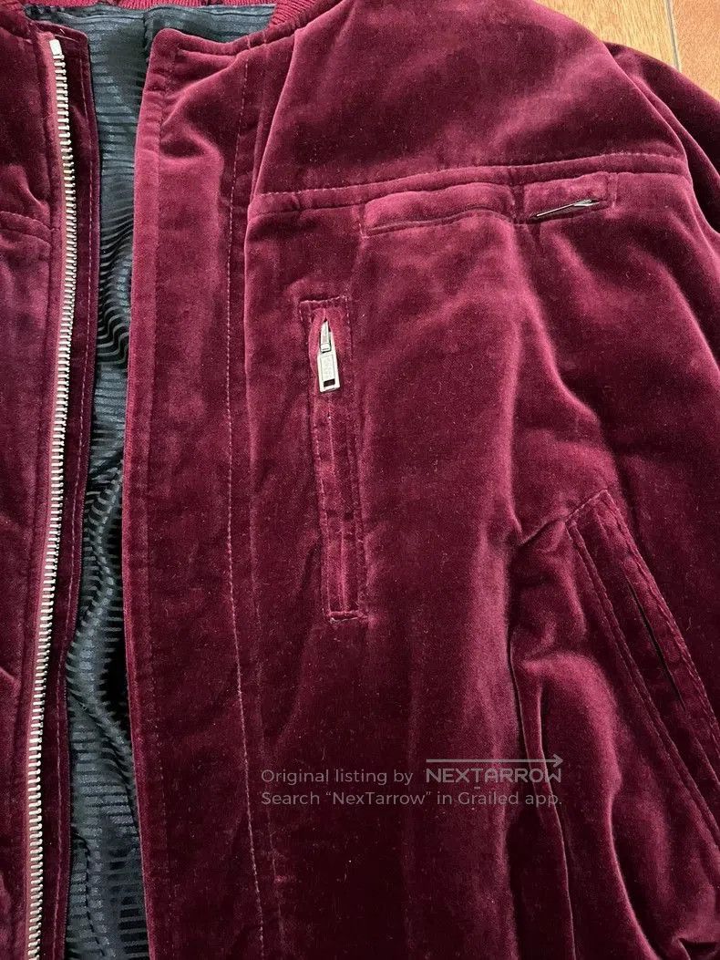 Haider Ackermann Haider Ackermann Red Velvet Bomber Jacket. Size US XL / EU 56 / 4 - 9 Thumbnail