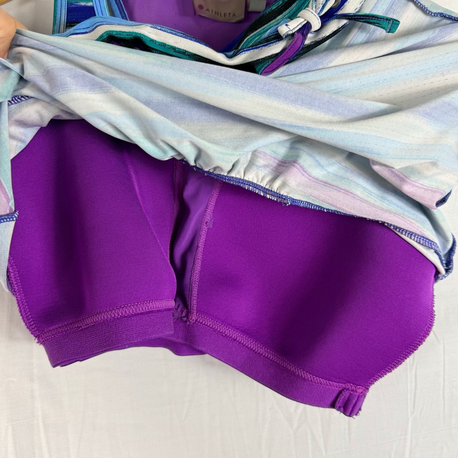 Athleta Athleta Tinker Tank S Blue/Green Print Built in Bra 581409 Size S / US 4 / IT 40 - 6 Thumbnail