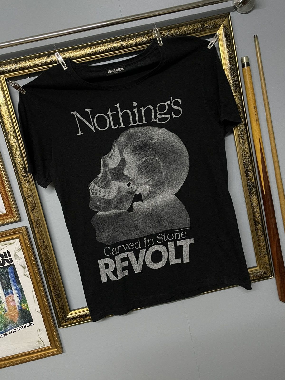 Hysteric Glamour Vintage Japan Designer - Rude Gallery Revolt Skull Tshirt Size US M / EU 48-50 / 2 - 2 Thumbnail
