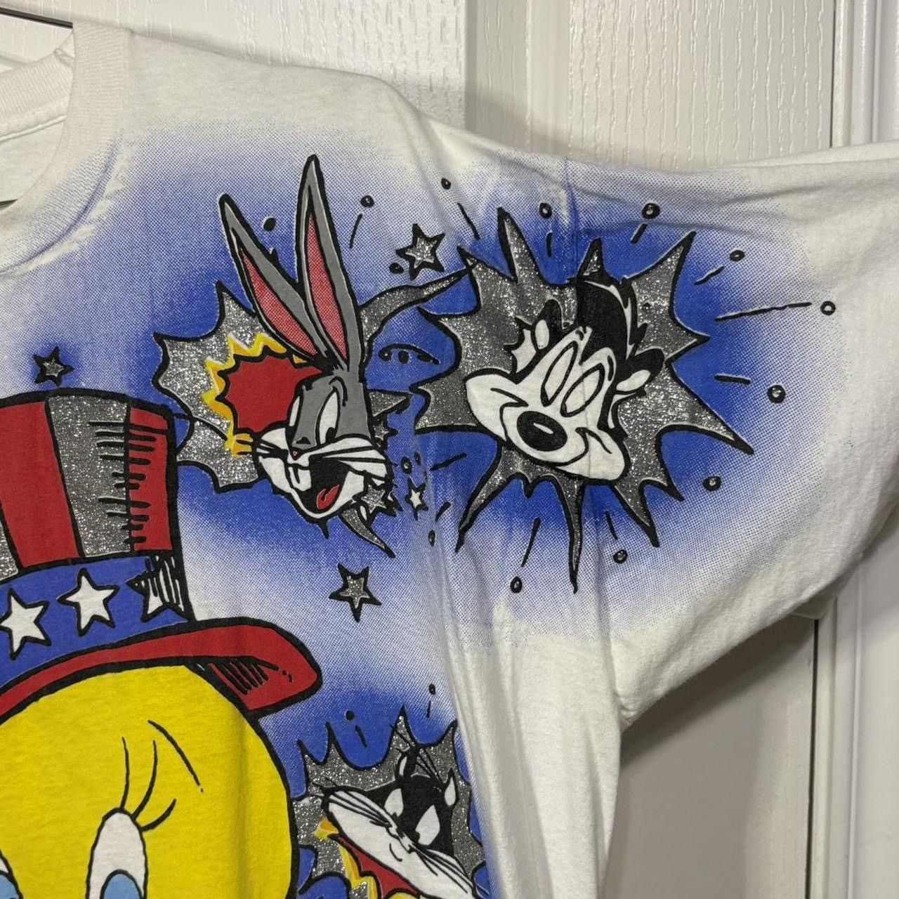 Warner Bros 1995 Tweety Bird Patriotic All Over Print Size US XL / EU 56 / 4 - 4 Thumbnail