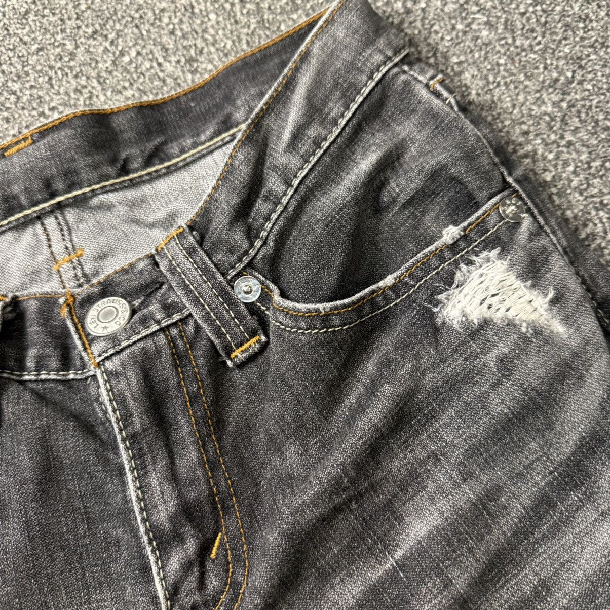 Beauty Beast 🔥 Vintage Flared y2k Levis 708 Black Distressed Denim Size US 30 / EU 46 - 14 Thumbnail