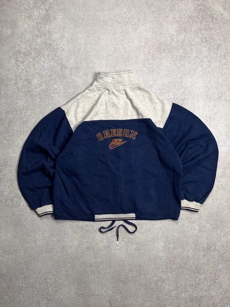 Vintage Nike Oregon Boxy Zip Sweater Y2K S