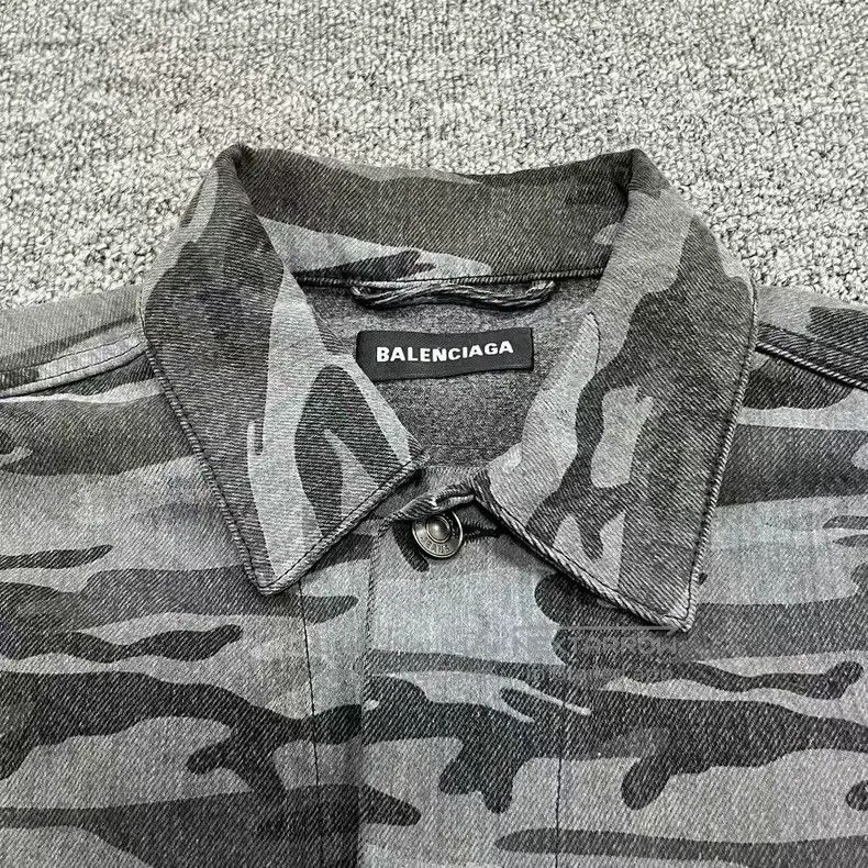 Balenciaga Balenciaga Black Gray Camouflage Zipper Jacket Size US M / EU 48-50 / 2 - 3 Thumbnail