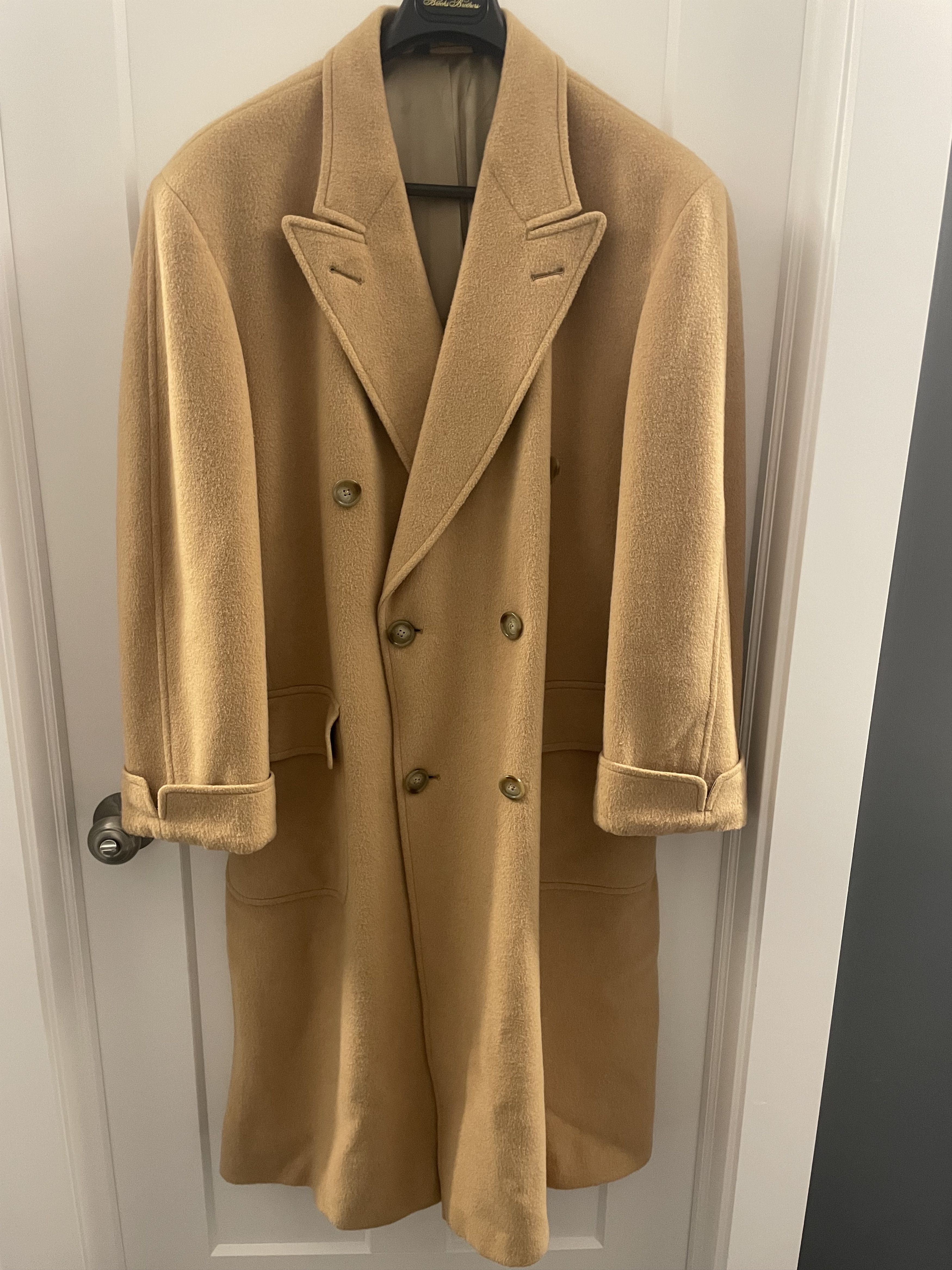 Made in USA Camel Hair DB Polo Coat